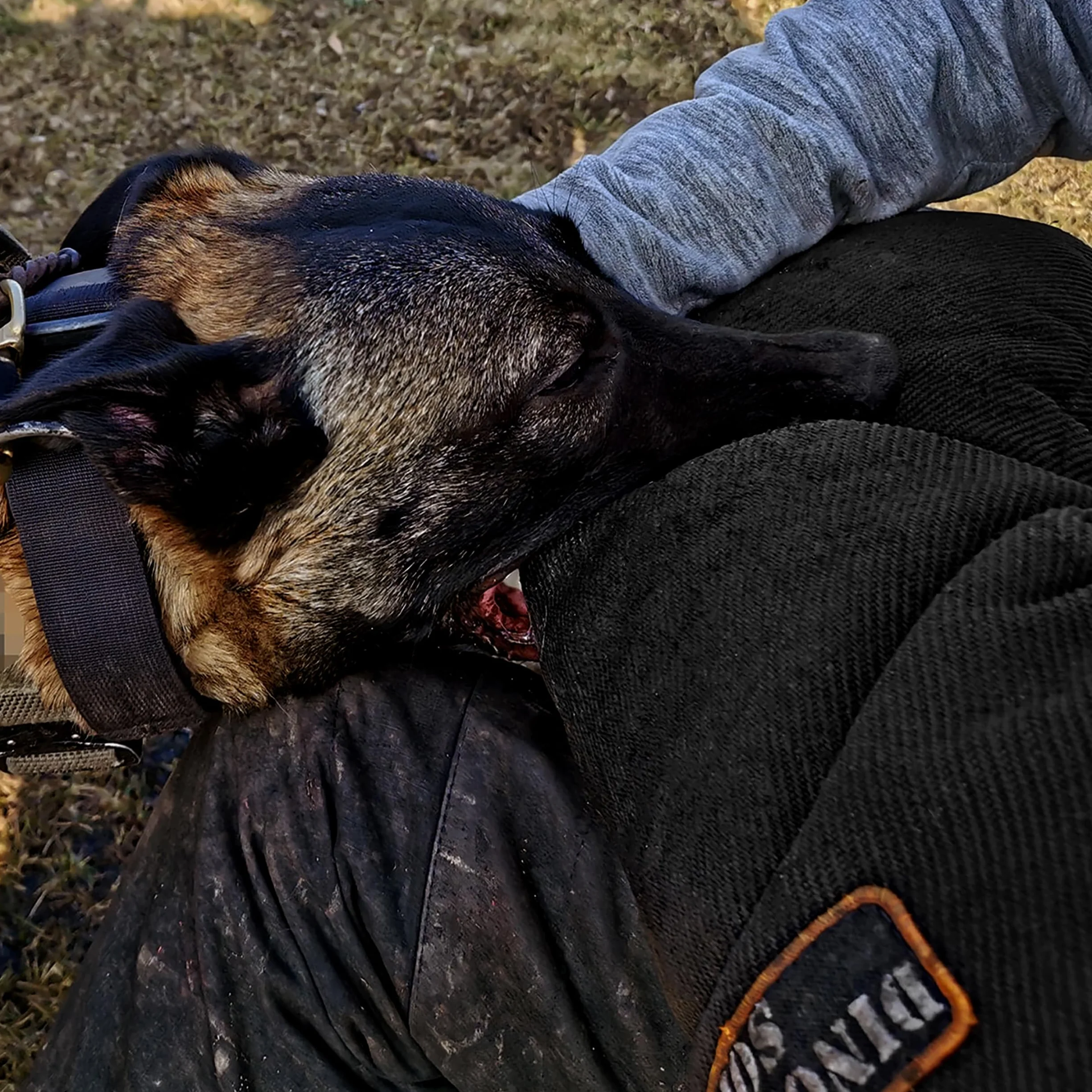 Manchette de Morsure en Nylcot Midi Souple avec Poignée, Protection pour IGP, Sports Canins, Noir Niveau 3