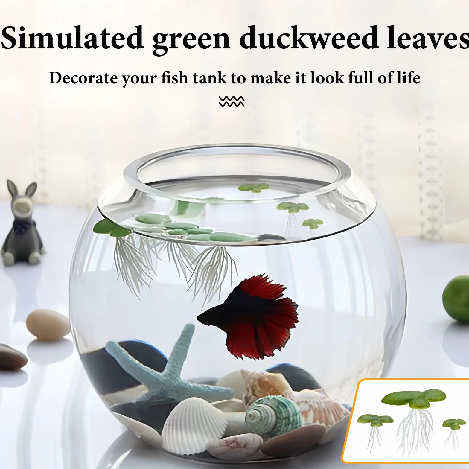 Canard artificiel qui bouge en plastique pour aquarium - Plantes flottantes - Mini canard