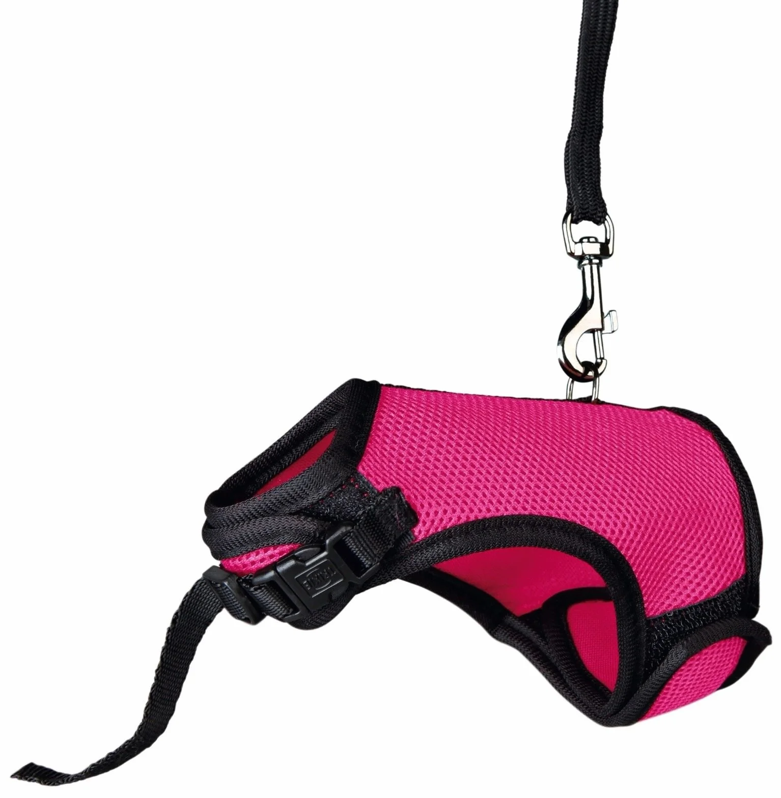TRIXIE Harnais souple avec laisse de 1,20 m - pour petits animaux - tour de ventre réglable en continu entre 18 - 25 cm - fermeture velcro et encliquetable - différentes couleurs - choix aléatoire - 61512
