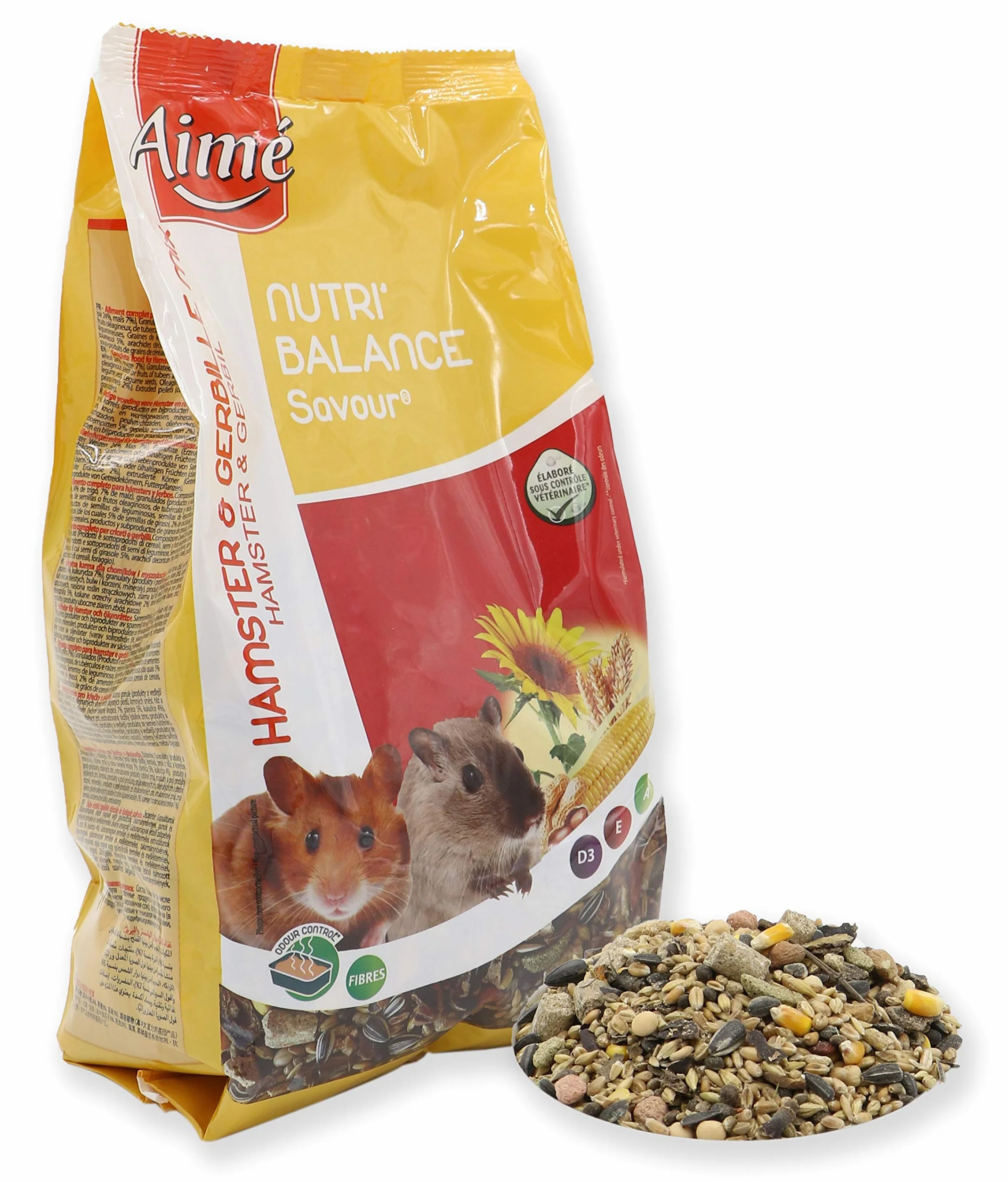 AIME Nourriture pour Hamster et Gerbille, NUTRI'BALANCE SAVOUR MIX, 900g