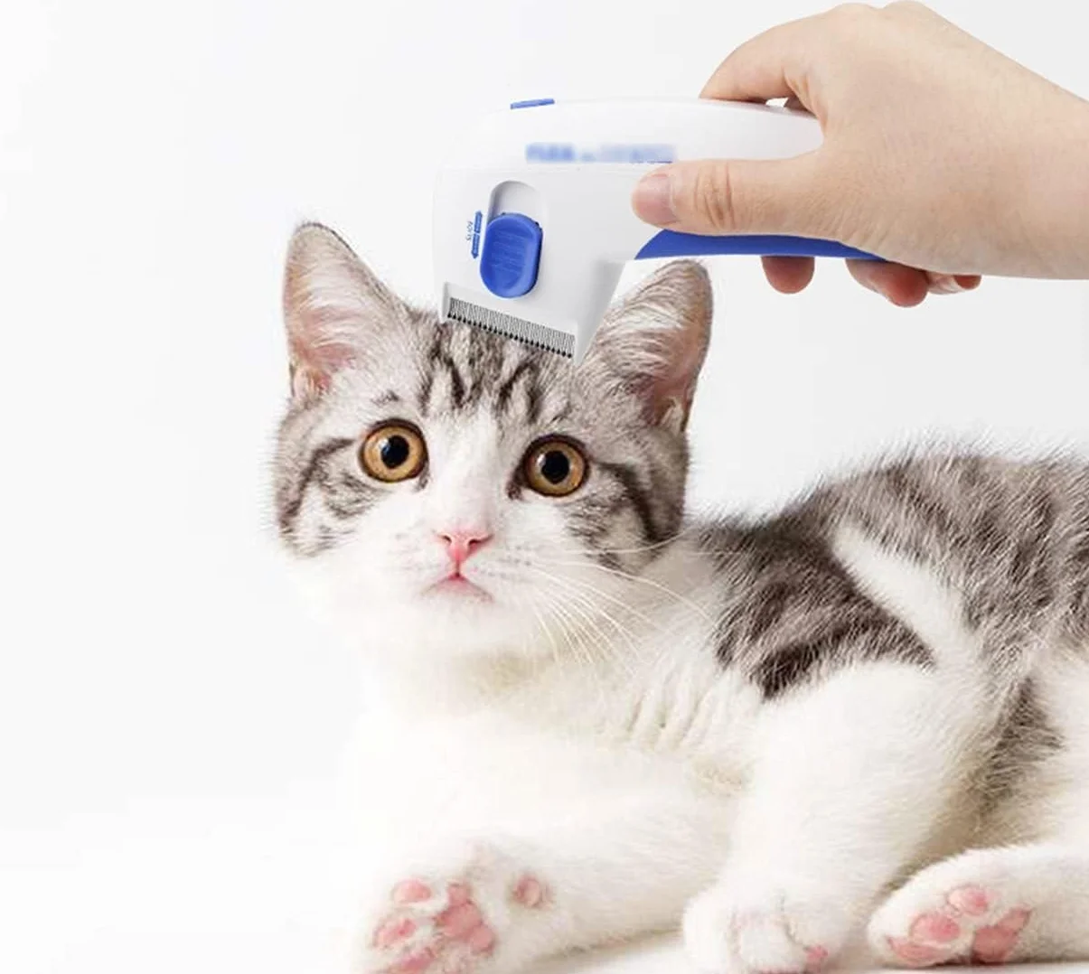 Peigne Anti Puces Électrique pour Chien et Chat Élimination Efficace des Puces