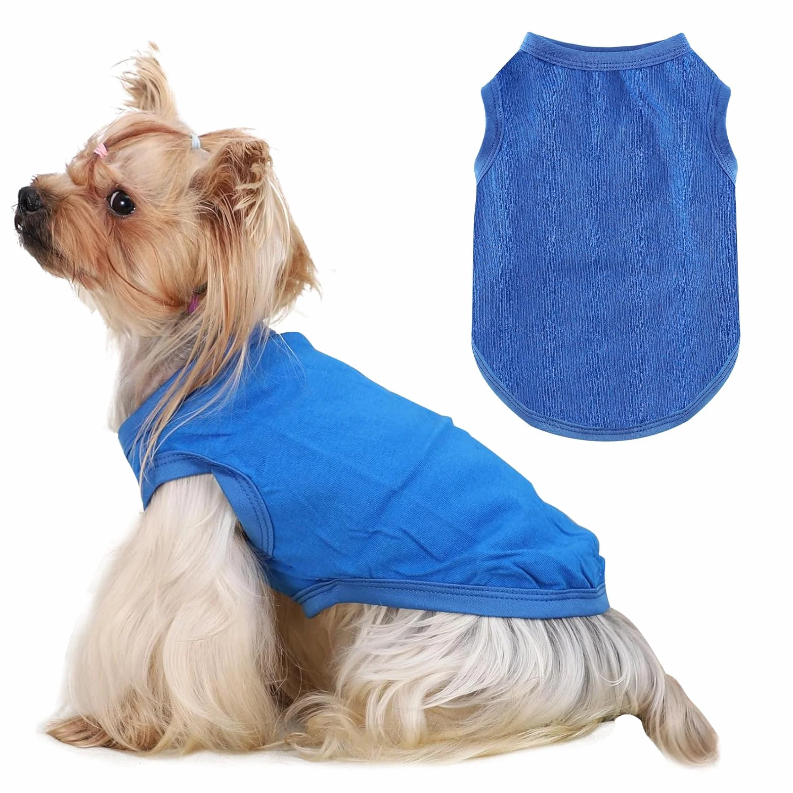 Gilet Rafraîchissant pour Chien de Refroidissement pour Petite et Moyenne Taille Bleu