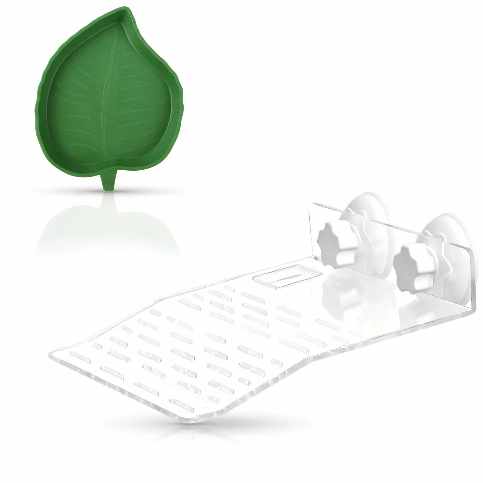 Plateforme pour Tortue, Gamelle Reptiles en Feuilles, Bol Nourriture pour Petits Reptiles
