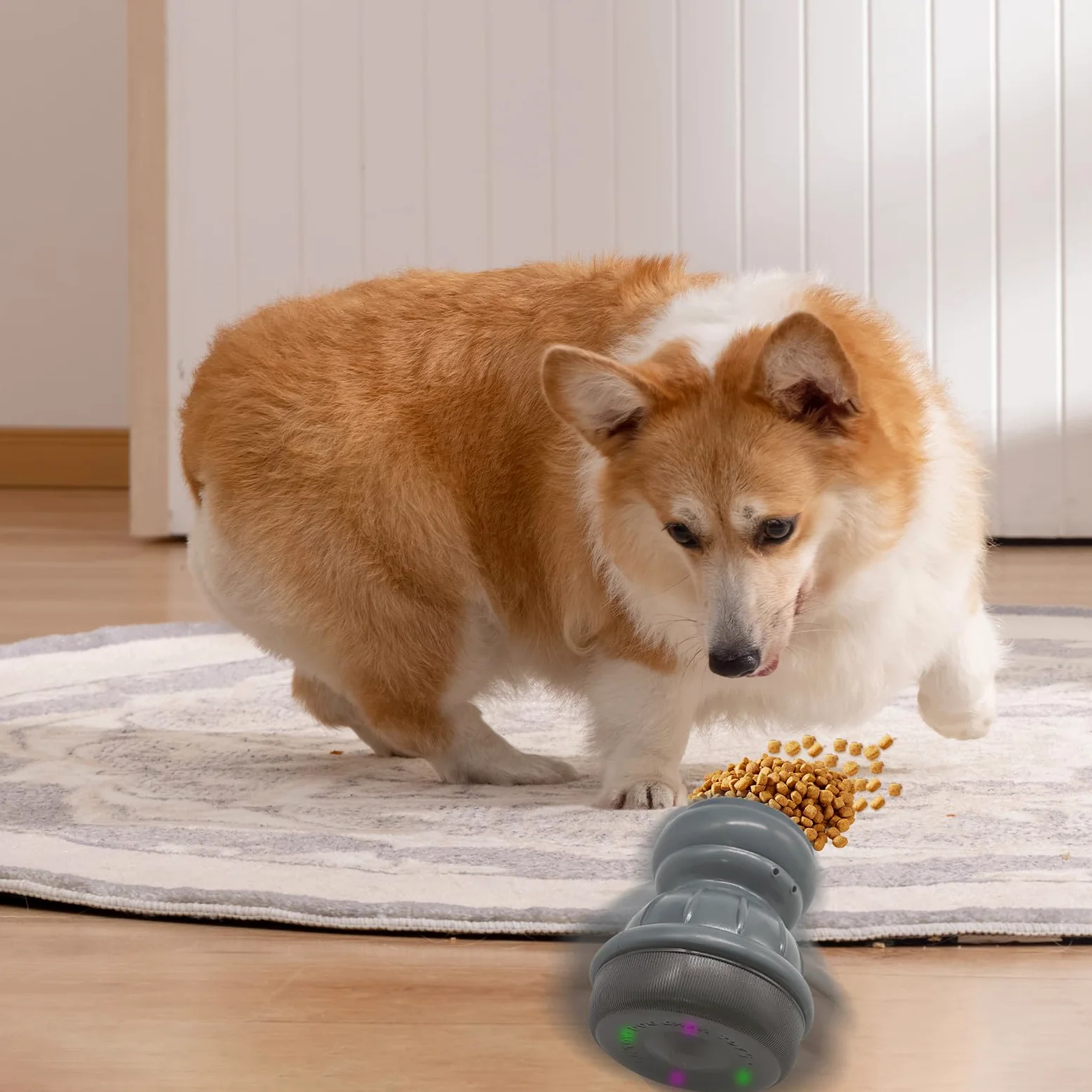 Jouet interactif intelligent à mâcher pour chien avec technologie de pause automatique ABS jouets à mâcher pour chiens, distributeur de friandises pour mâcheurs agressifs pour chiens de petite