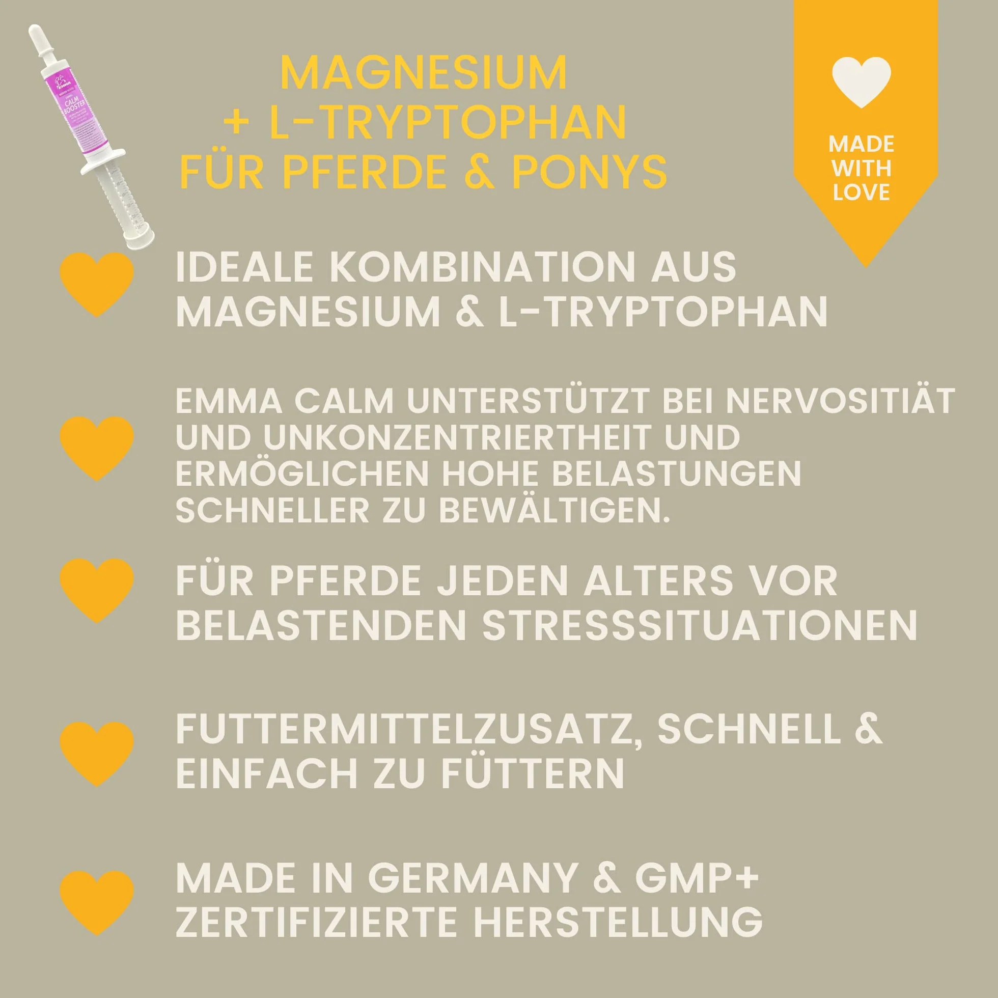 Magnésium Cheval 2 * 30ml Pâte calmante pour Chevaux Calm Relax Booster I Anti-Stress calmant nerveux L-tryptophane I en Cas d'anxiété Transport I Pâte de magnésium sérénité Cheval nerveux Haute Dose