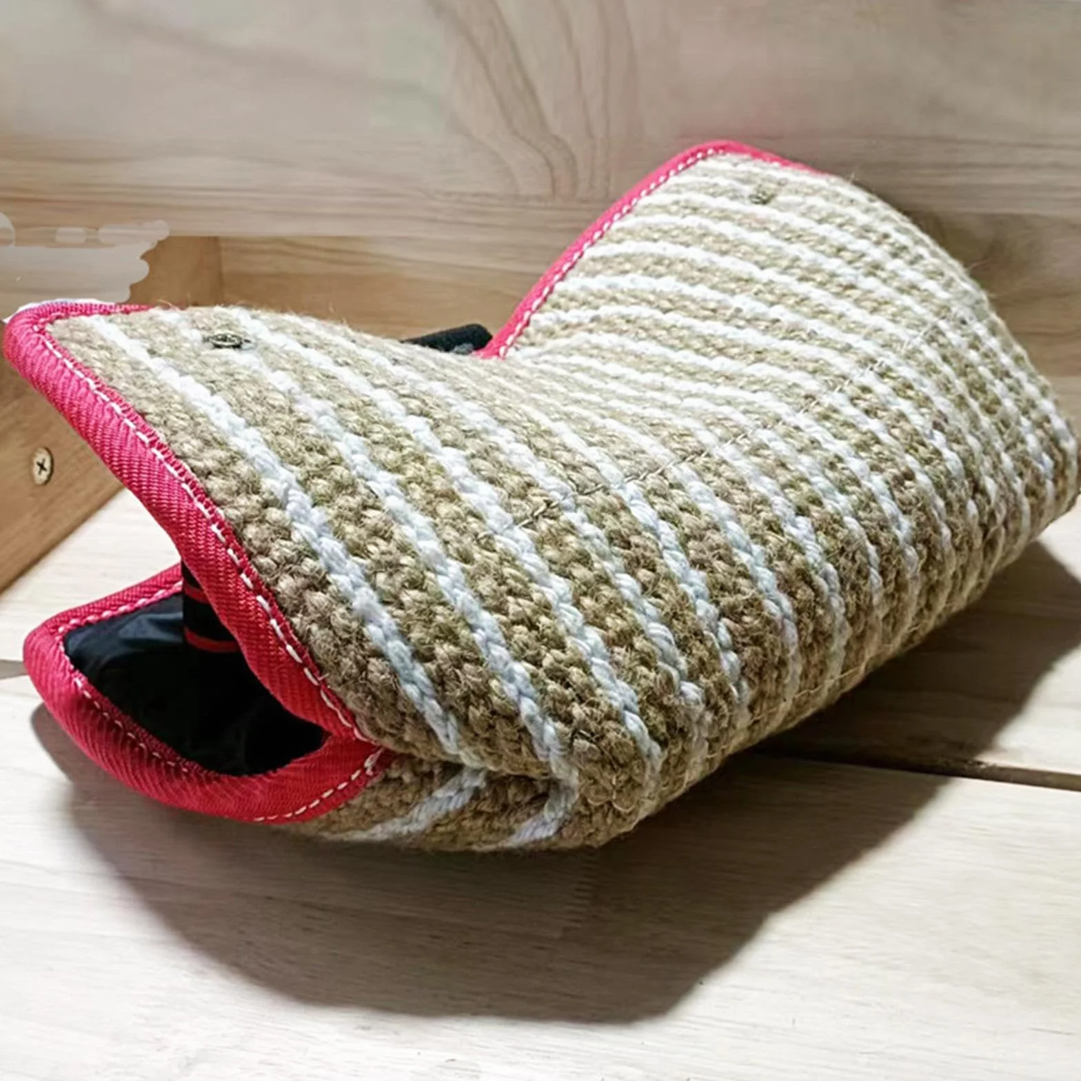Coussin de Morsure Chien Multifonction Dressage Portable Manchons Dentition Poignées Jouet Mâcher