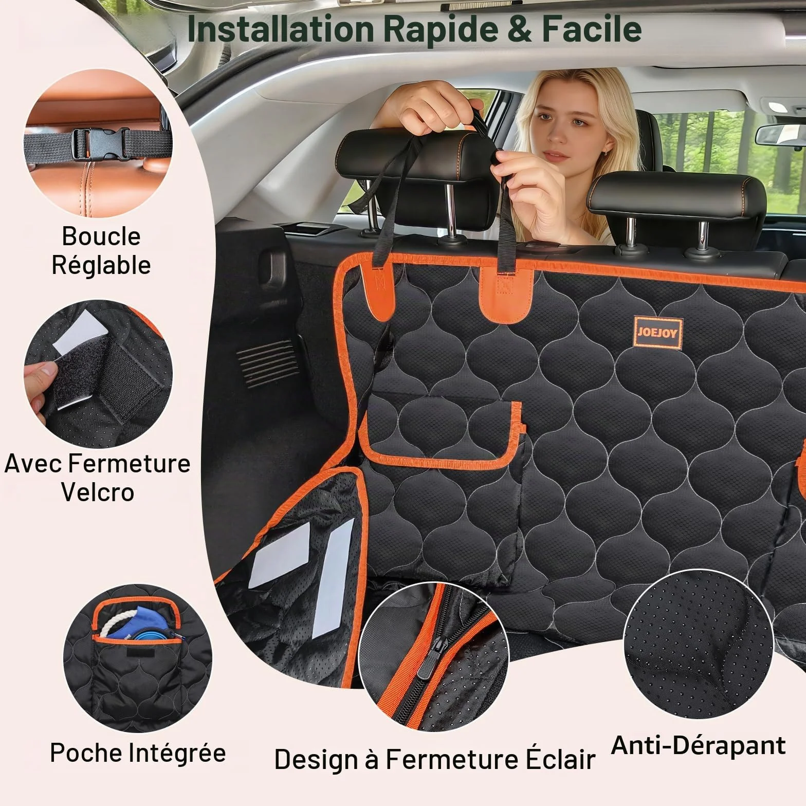 JOEJOY Protection Coffre Voiture Chien, Universel Housse Imperméable Anti-Rayures
