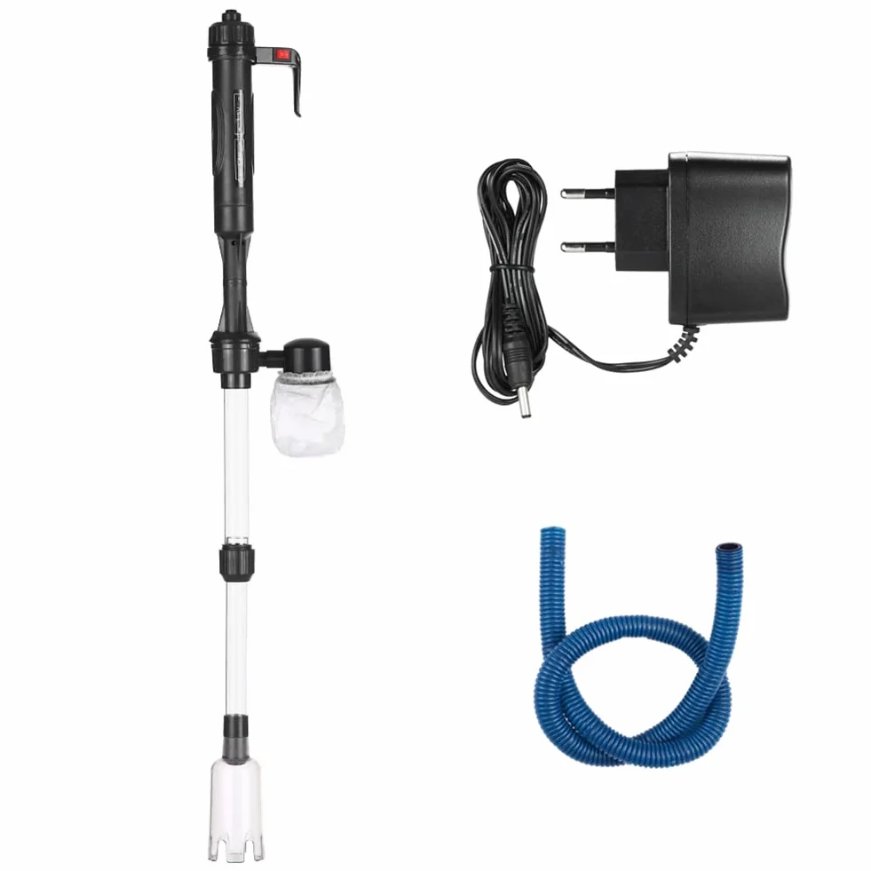 Pompe de Filtration par Siphon pour Aquarium Électrique, Tube Extensible, Nettoyeur Automatique de Sable et Gravier