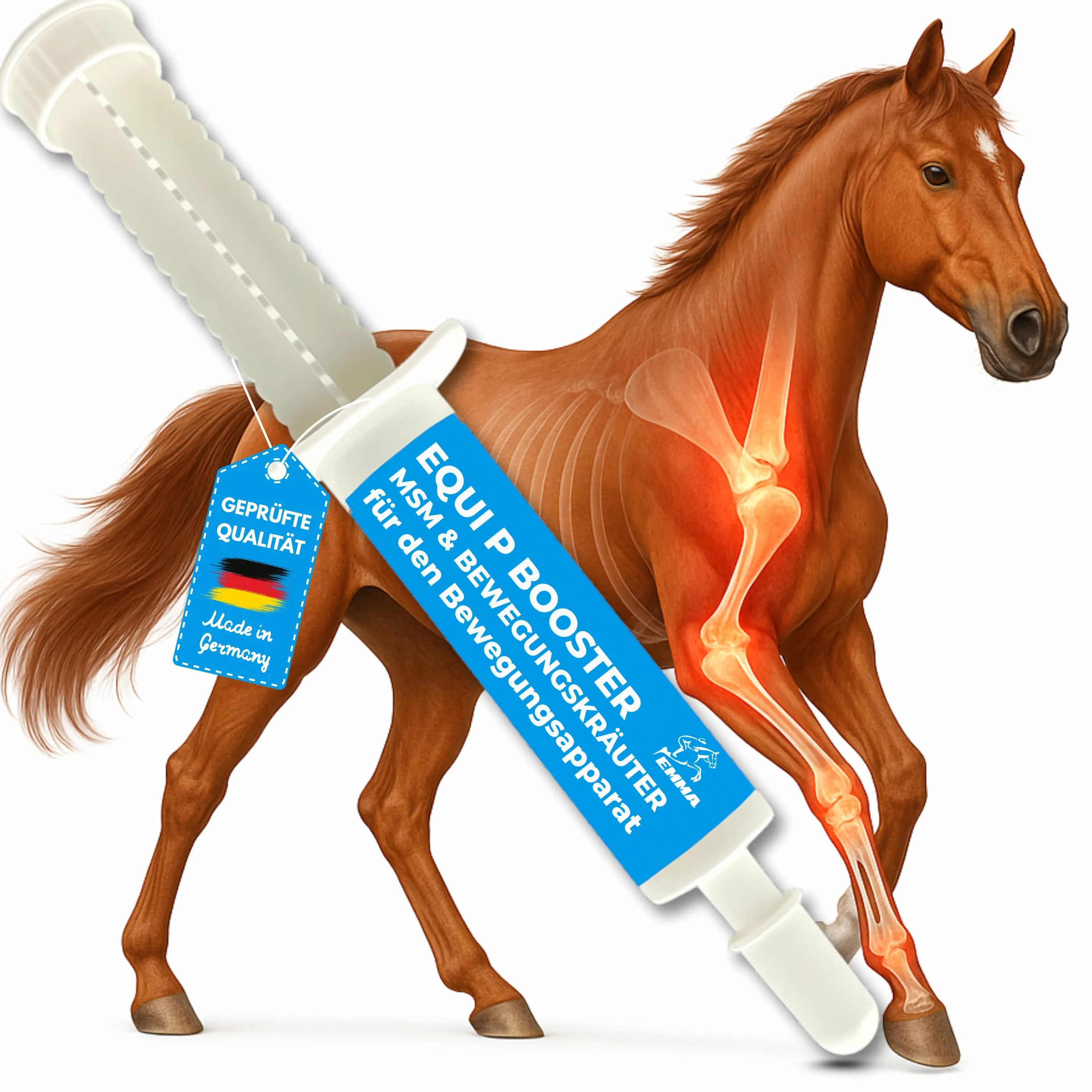 MSM Cheval écorce de Saule Cheval Equi P Pâte vitaminée Plus glucosamine chondroïtine Haute Dose Cheval Vitamine C levure de bière - Appareil locomoteur articulations tendons ligaments Cartilage 1pc