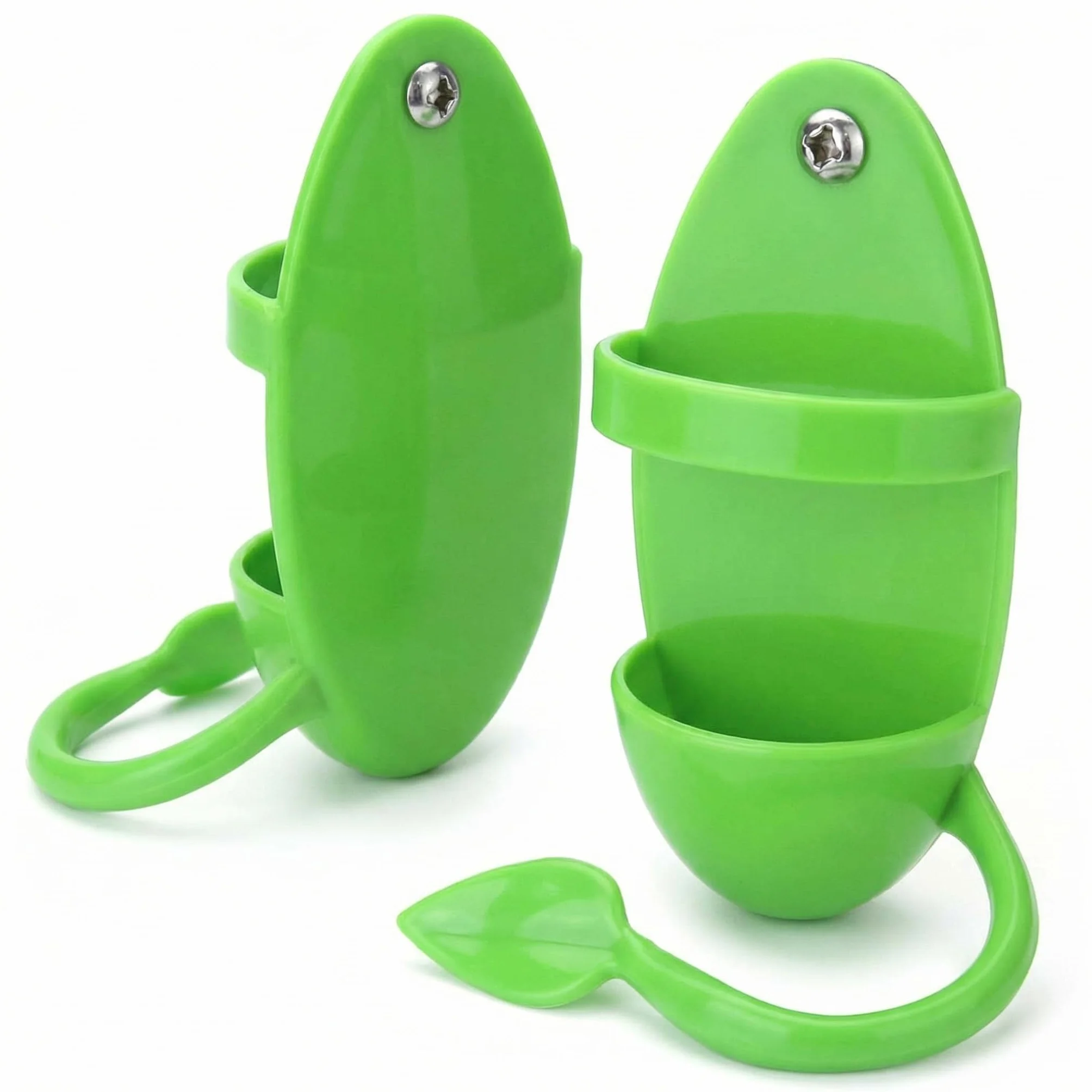 QWORK® 2Pcs Support pour os de seiche Oiseaux avec perchoir, mangeoire à Oiseaux pour mil/Fruits/légumes