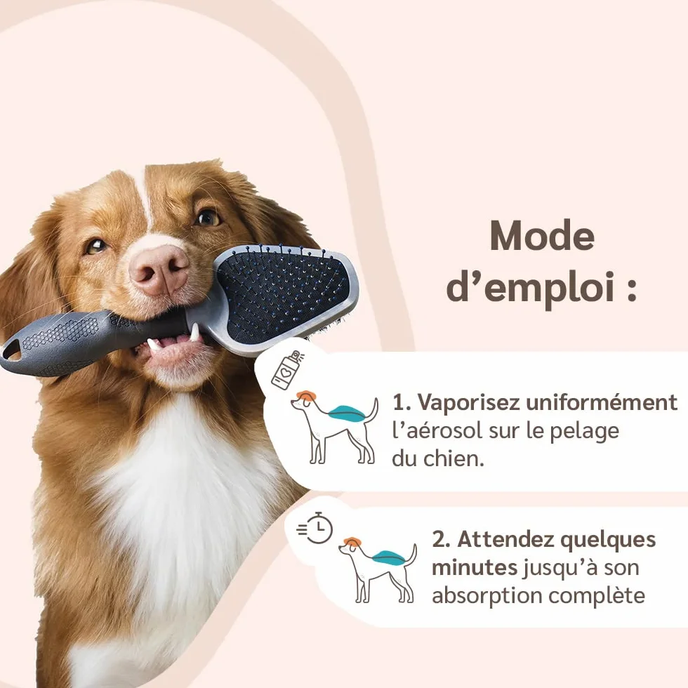 Huile de Neem pour Chiens 500 ML Spray Répulsif Protection Naturelle Contre Tiques Mouches Acariens Poux