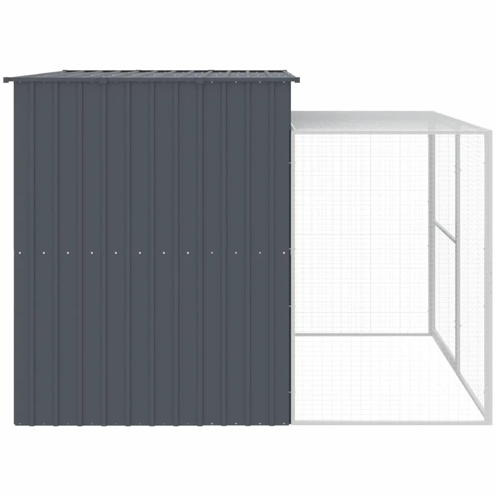 vidaXL Niche pour Chien avec Cour Anthracite 214x253x181 cm