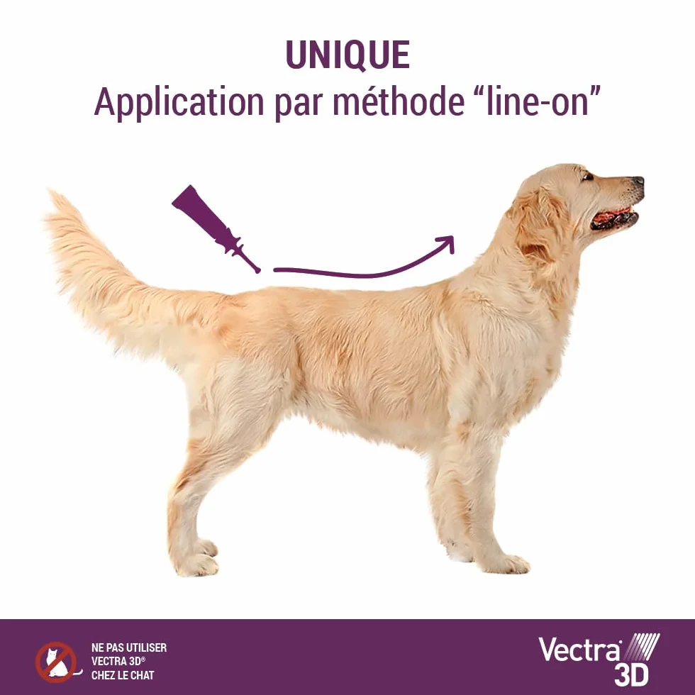 Vectra 3D Solution Spot-on pour Chiens 25-40 kg - 3 Pipettes