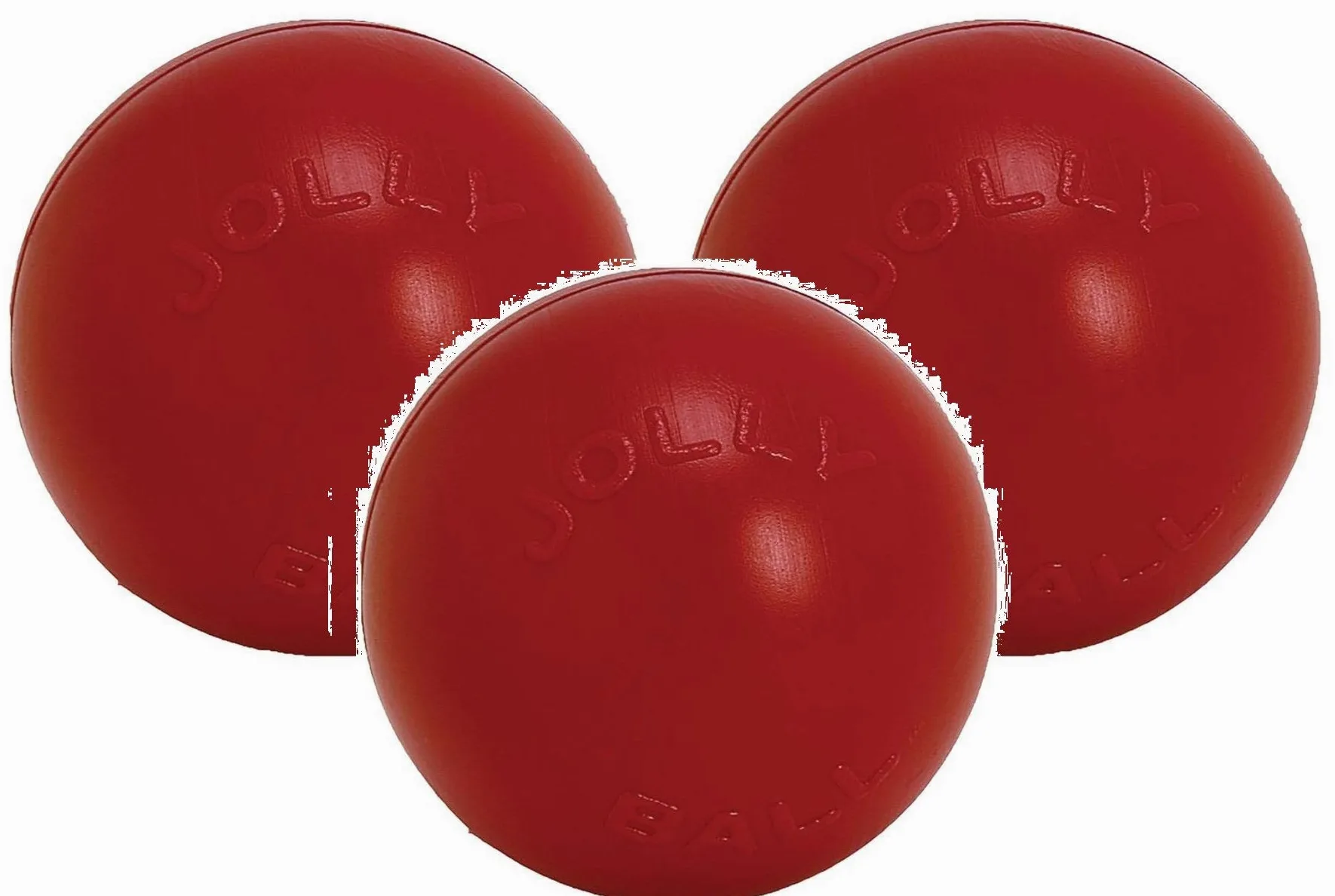 Jolly Pets Push-N-Play Lot de 3 balles pour chien Rouge 15,2 cm