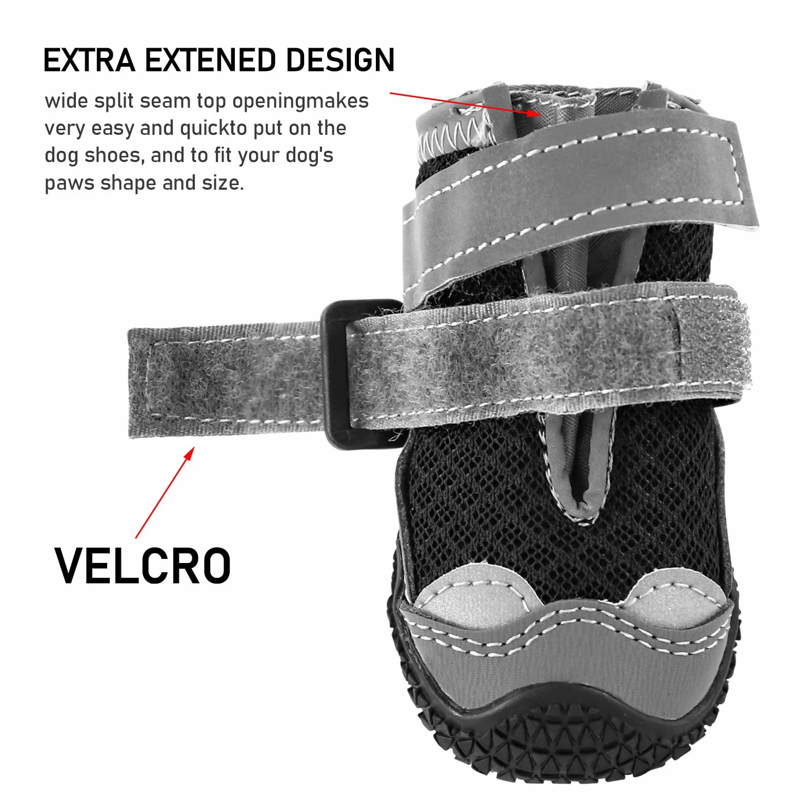 Bottes pour Chien Bottes Pours Chien Respirantes avec Griffes antidérapantes Botte pour Chiens réfléchissantes pour la Neige et la randonnée (8)