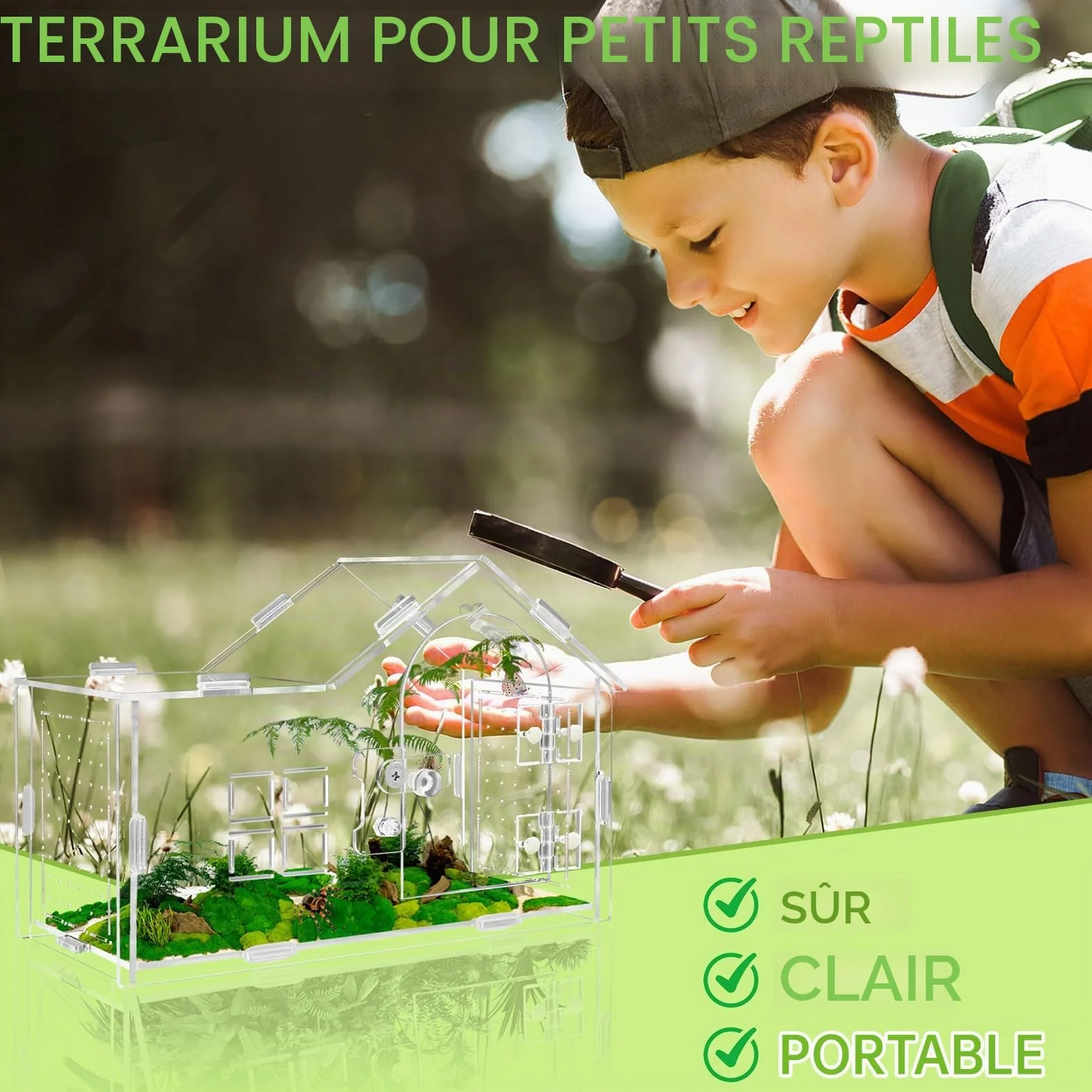 Terrarium acryl pour araignées sauteures tarentule gecko