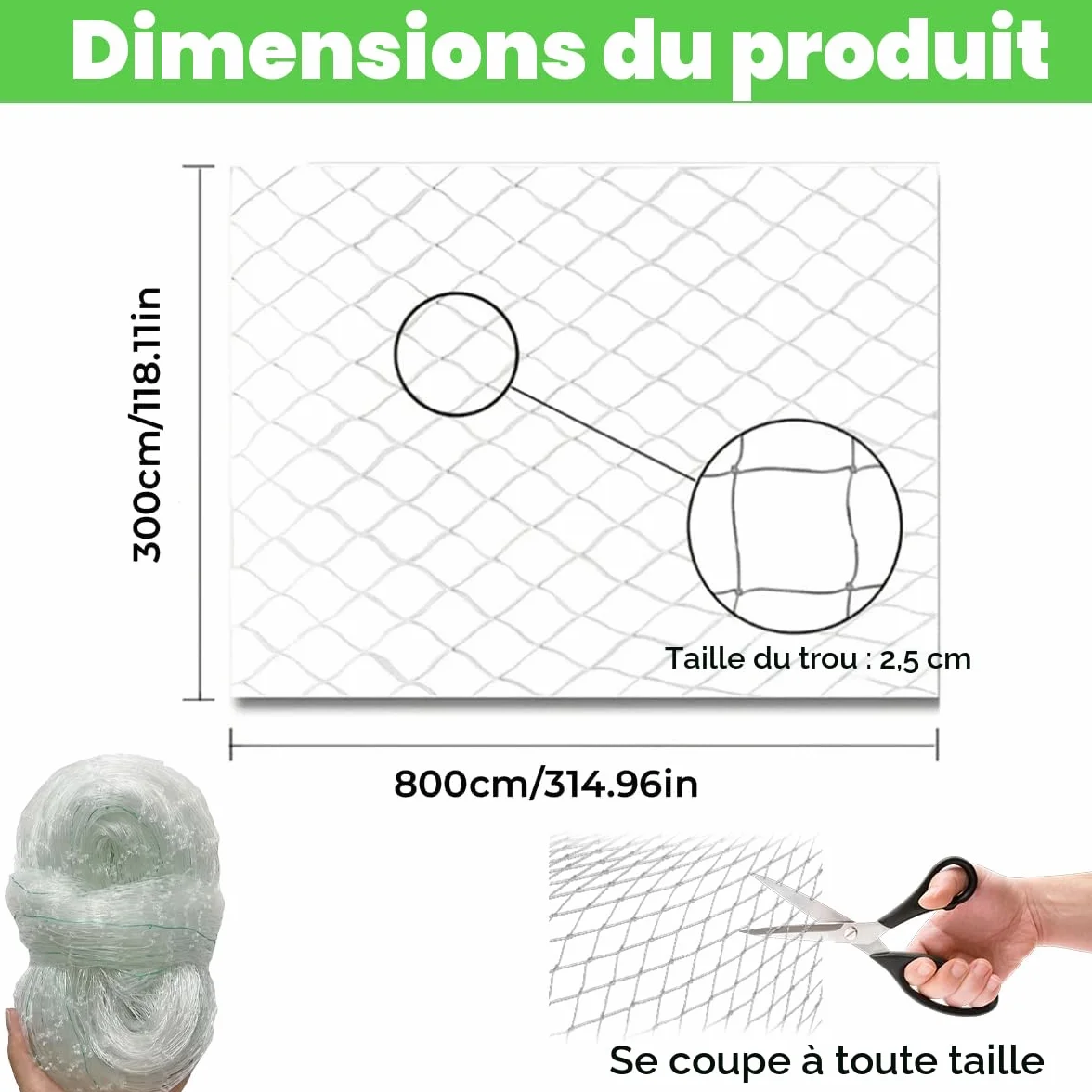 Filet De Protection Chat Nylon 8x3m Transparent Découpable sans Percer pour Balcon Porte Fenêtre