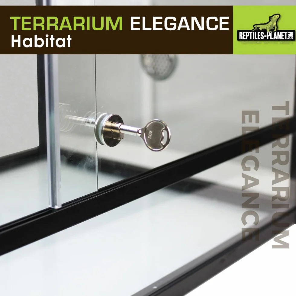 Reptiles Planet Terrarium Aluminium Elegance Noir 100 x 45 x 50 cm