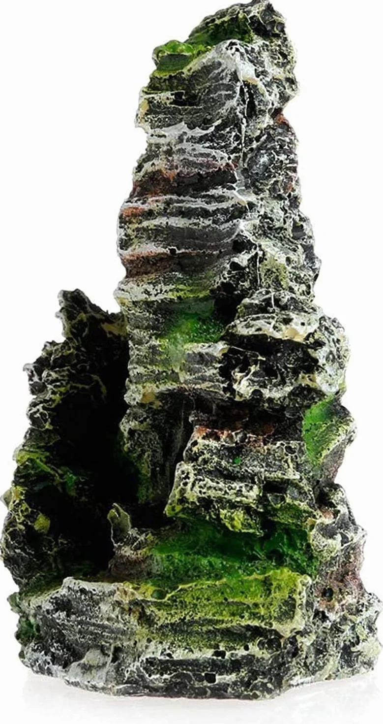 Grotte en résine pour aquarium, décoration de piscine de poisson 11 x 9 x 11 cm