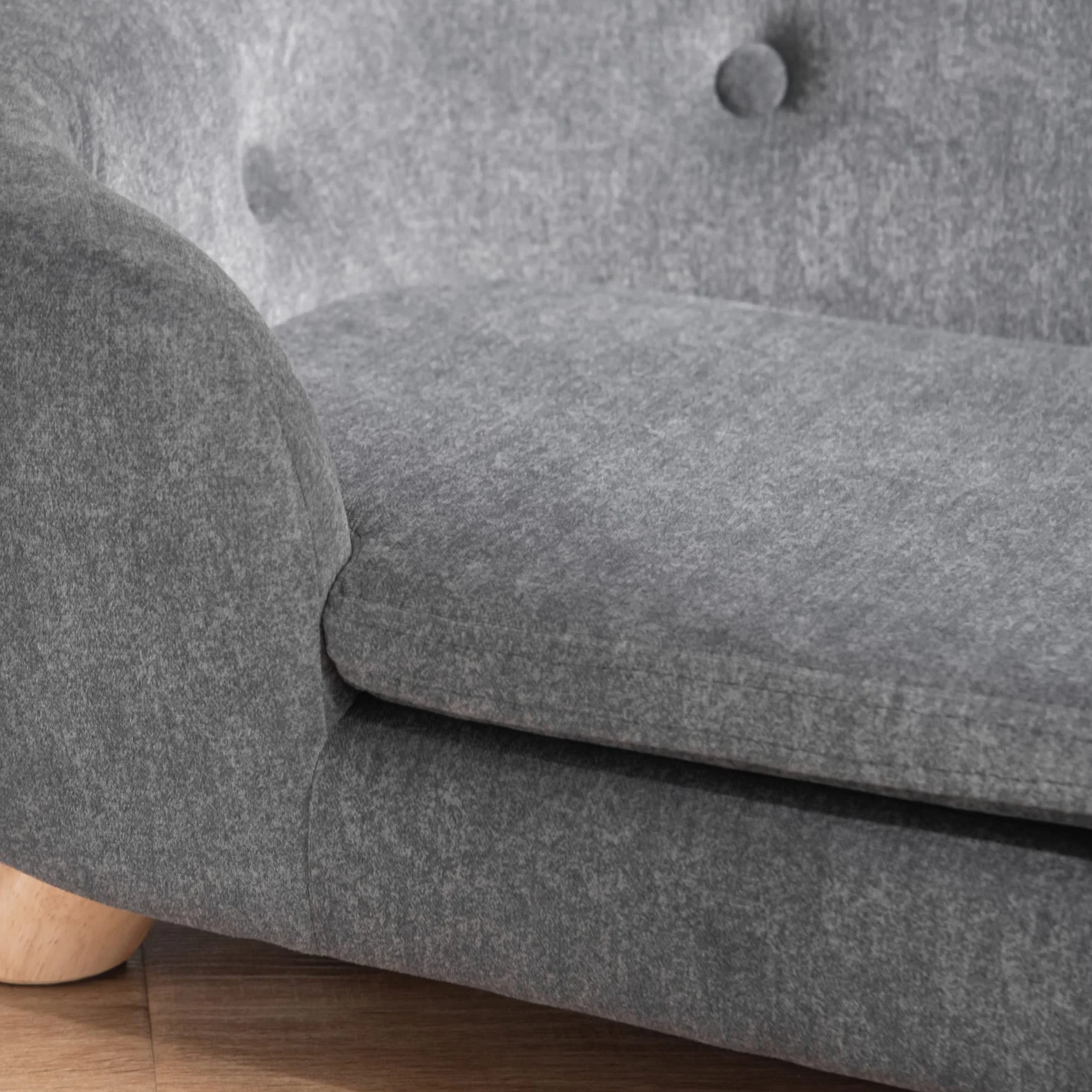 PawHut Canapé Lit Panier Chien Chat Pieds Bois Massif 70x47x30 cm Gris Anthracite