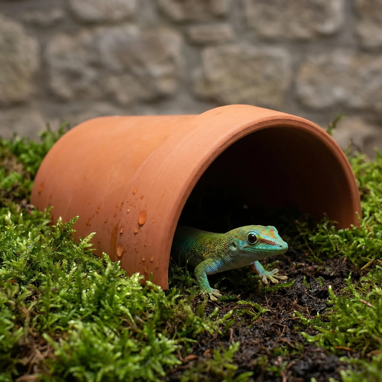 ERINGOGO Cachette Reptile Matériau Naturel Abri pour Tortues Lézards Décoration de Terrarium