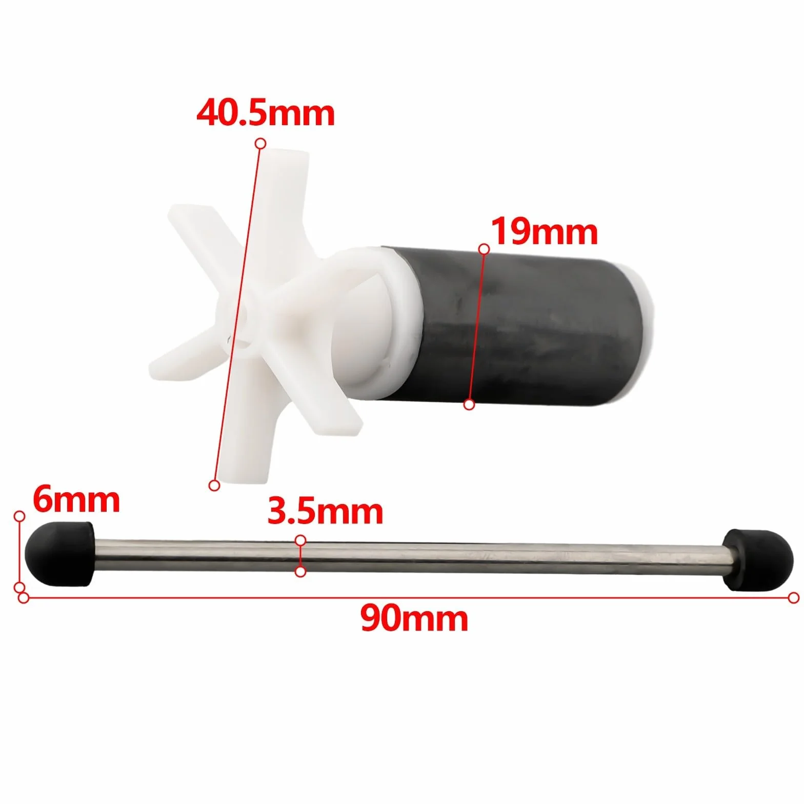 Turbine de pompe à eau, pour rotor avec kit de joint gratuit, kit de réparation optionnel (#2)
