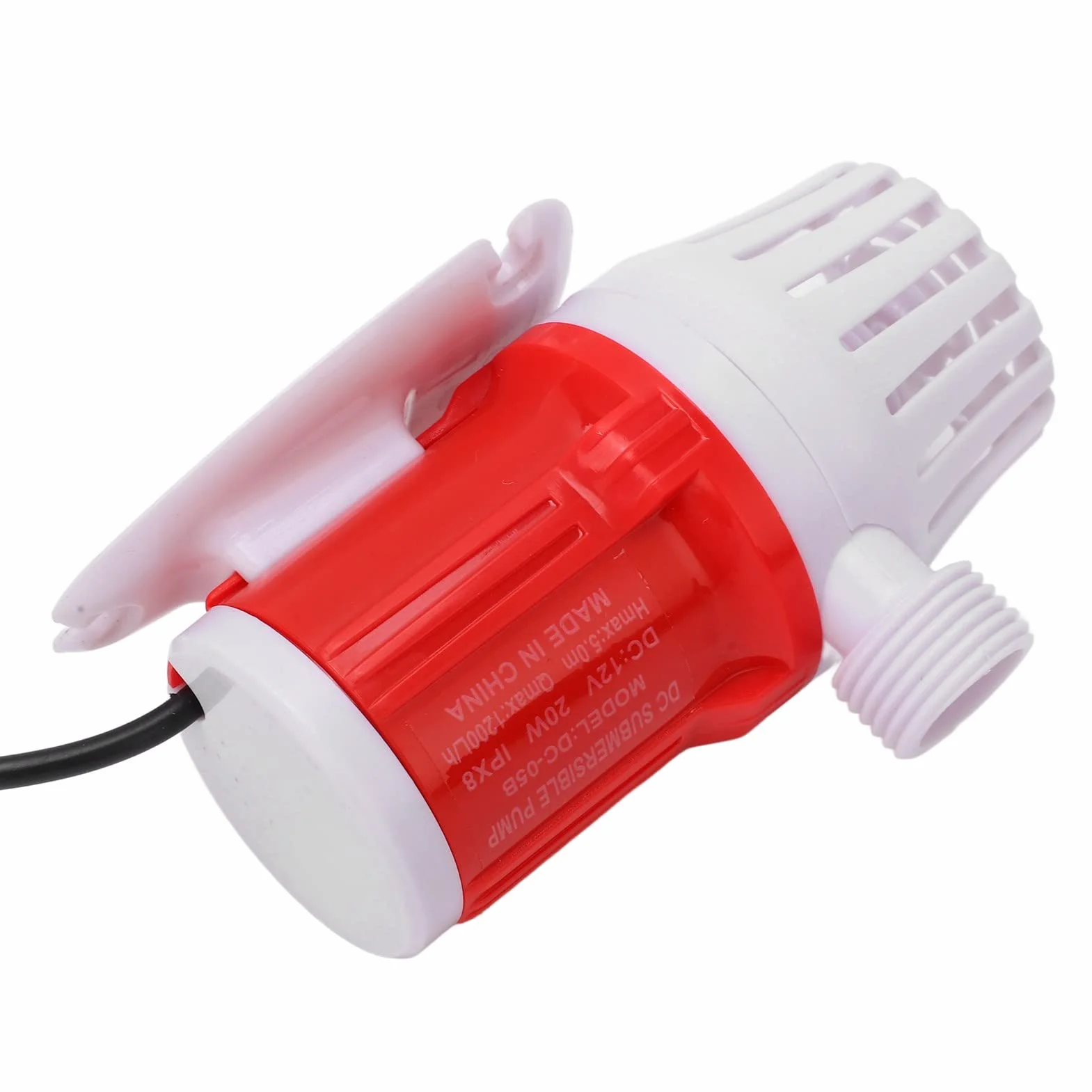 Pompe de surpression 1200 L/h 20 W DC 12 V sans balais automatique faible bruit pour aquarium bassin