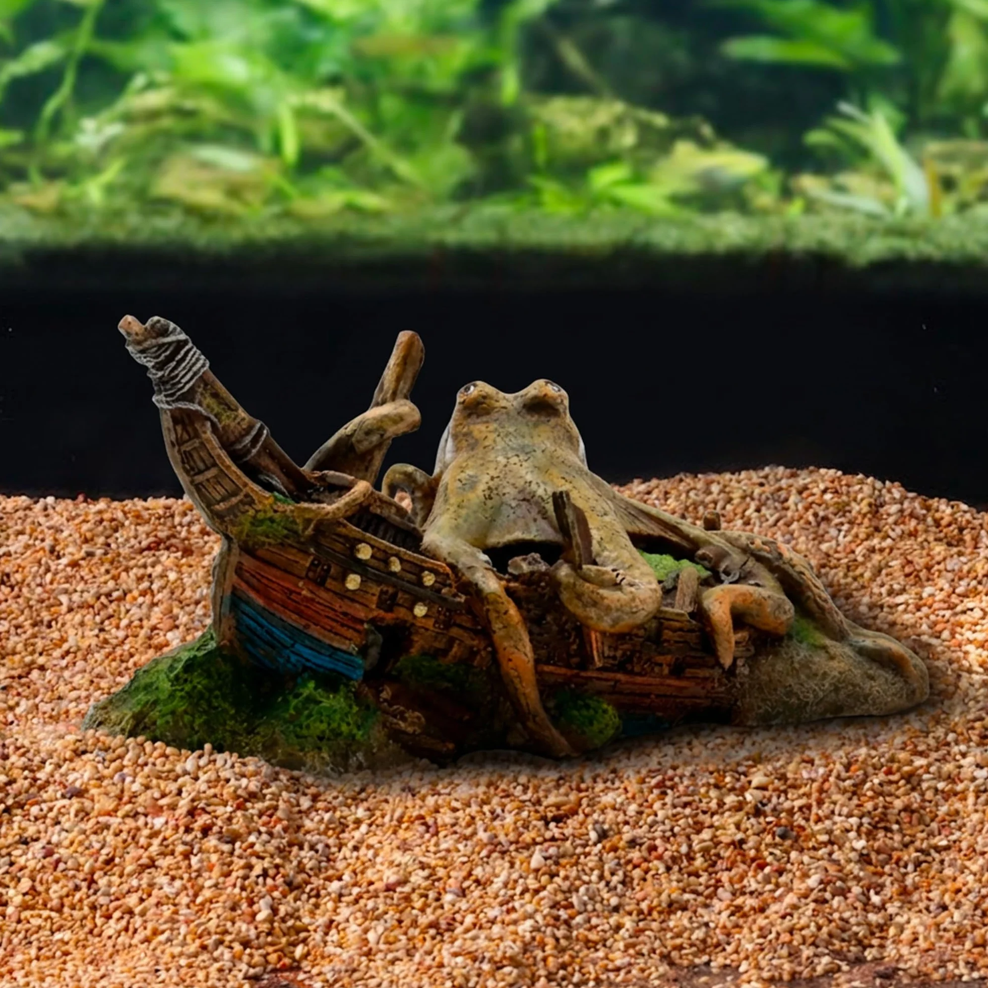 Amtra Wave Epave Pieuvre Aquariophilie