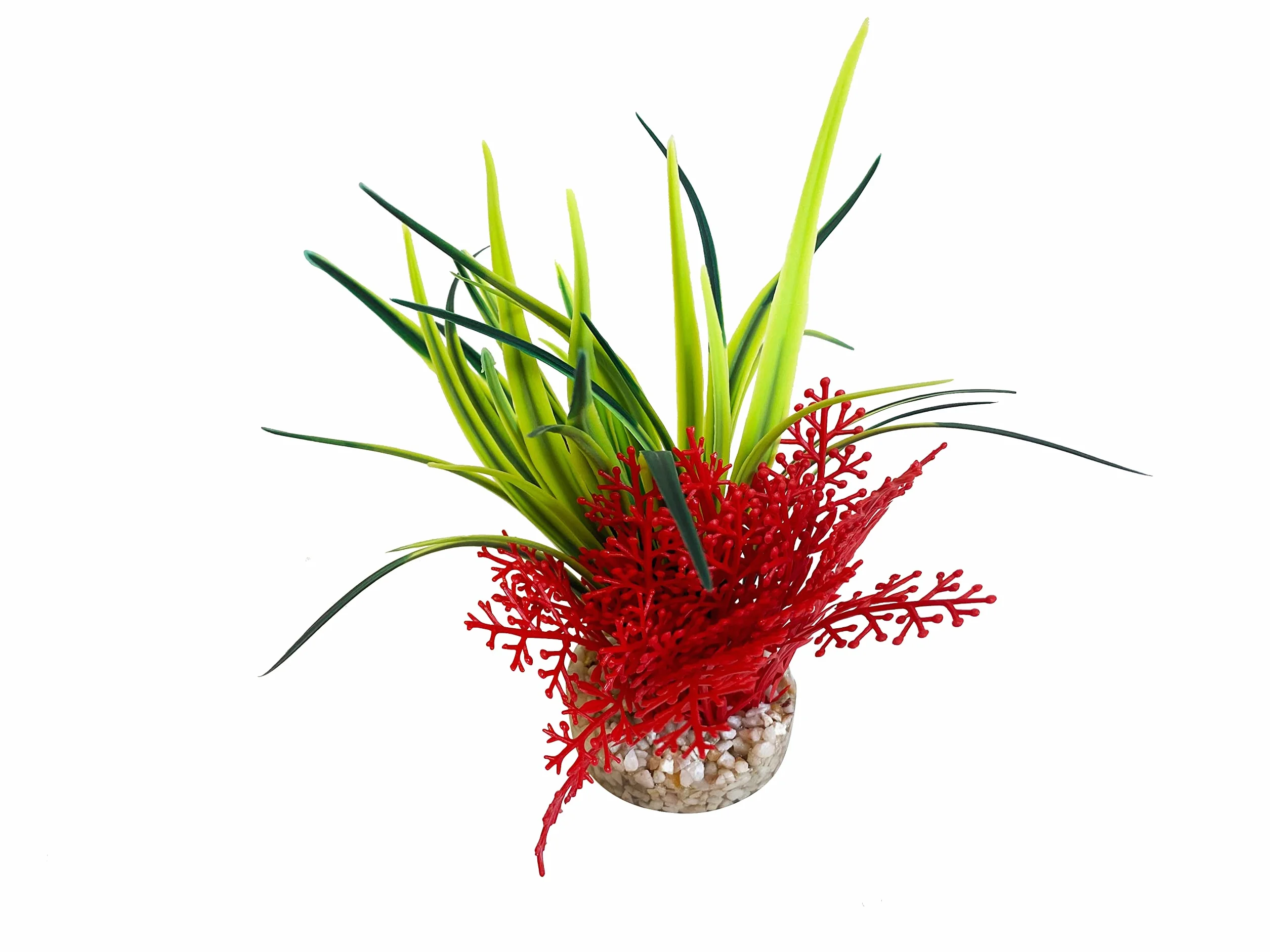 Tyrol Plante d'Aquarium Artificielle Décoration Aquarium Plastique Socle Fabriquée France