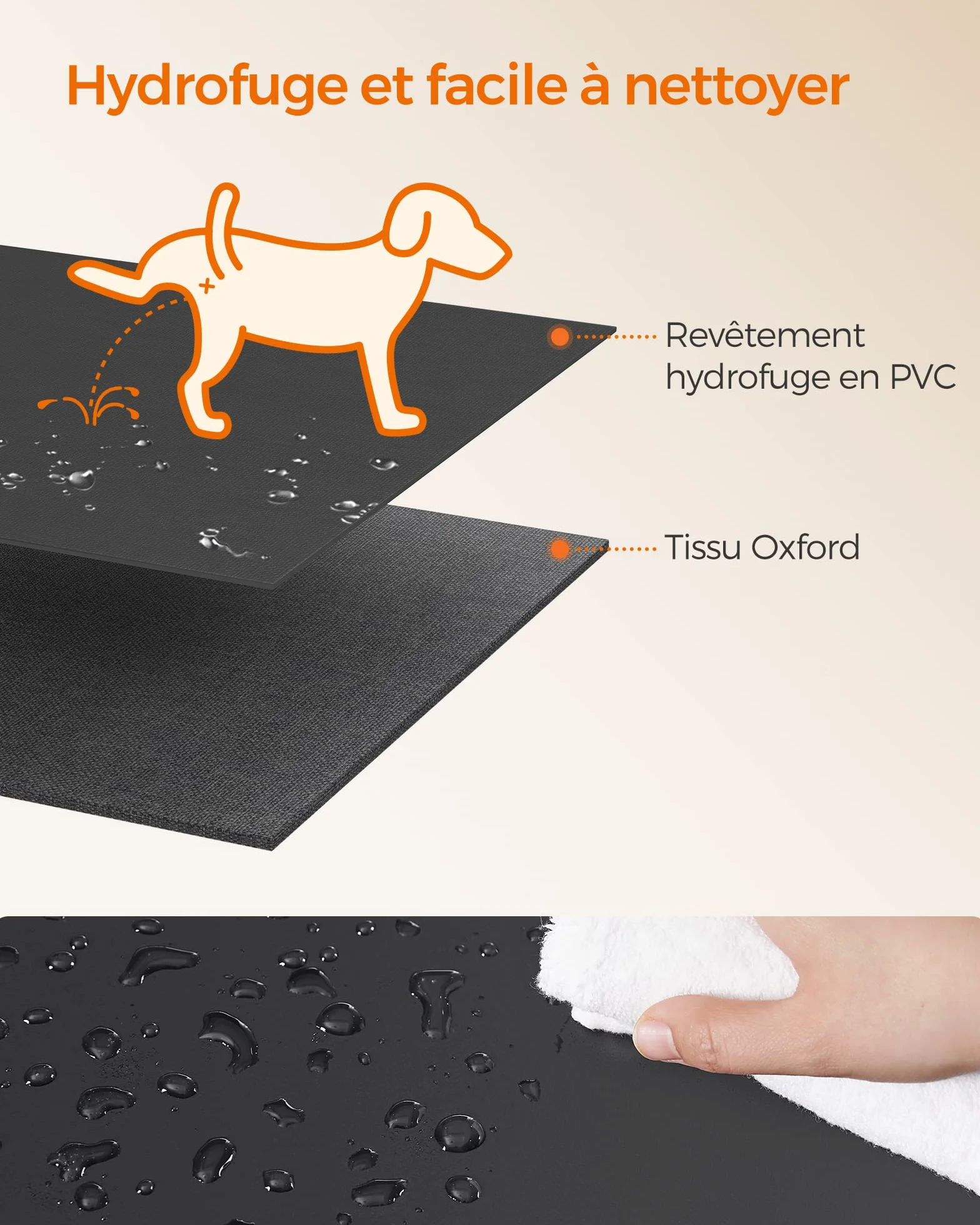 Feandrea Parc pour Chien en Tissu Oxford, Clôture Octogonale, Enclos Taille L, 112 x 112 x 62 cm, Gris Foncé et Gris Clair