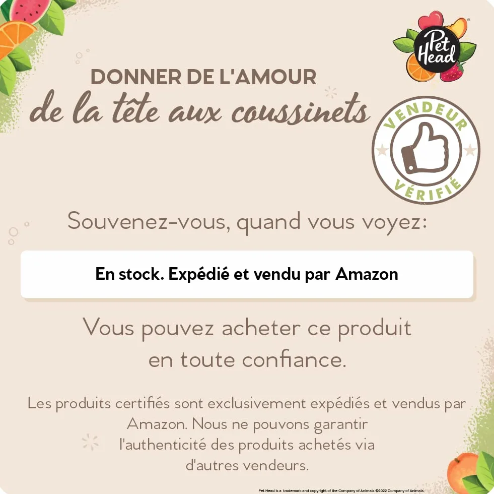 Pet Head Mucky Pup Spray Désodorisant pour Chiot Parfum Poire 300ml Séchage Rapide sans Rinçage Naturel