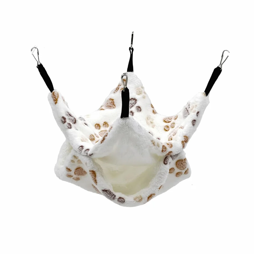WeddHuis 1 Pièce Hamac pour Cobaye pour Ratons laveurs Petits Animaux Doux Chaud Flocon de Laine Animaux de Compagnie Accessoire de Cage Hamac pour Petits Animaux pour Dormir Hamster (Étoile)