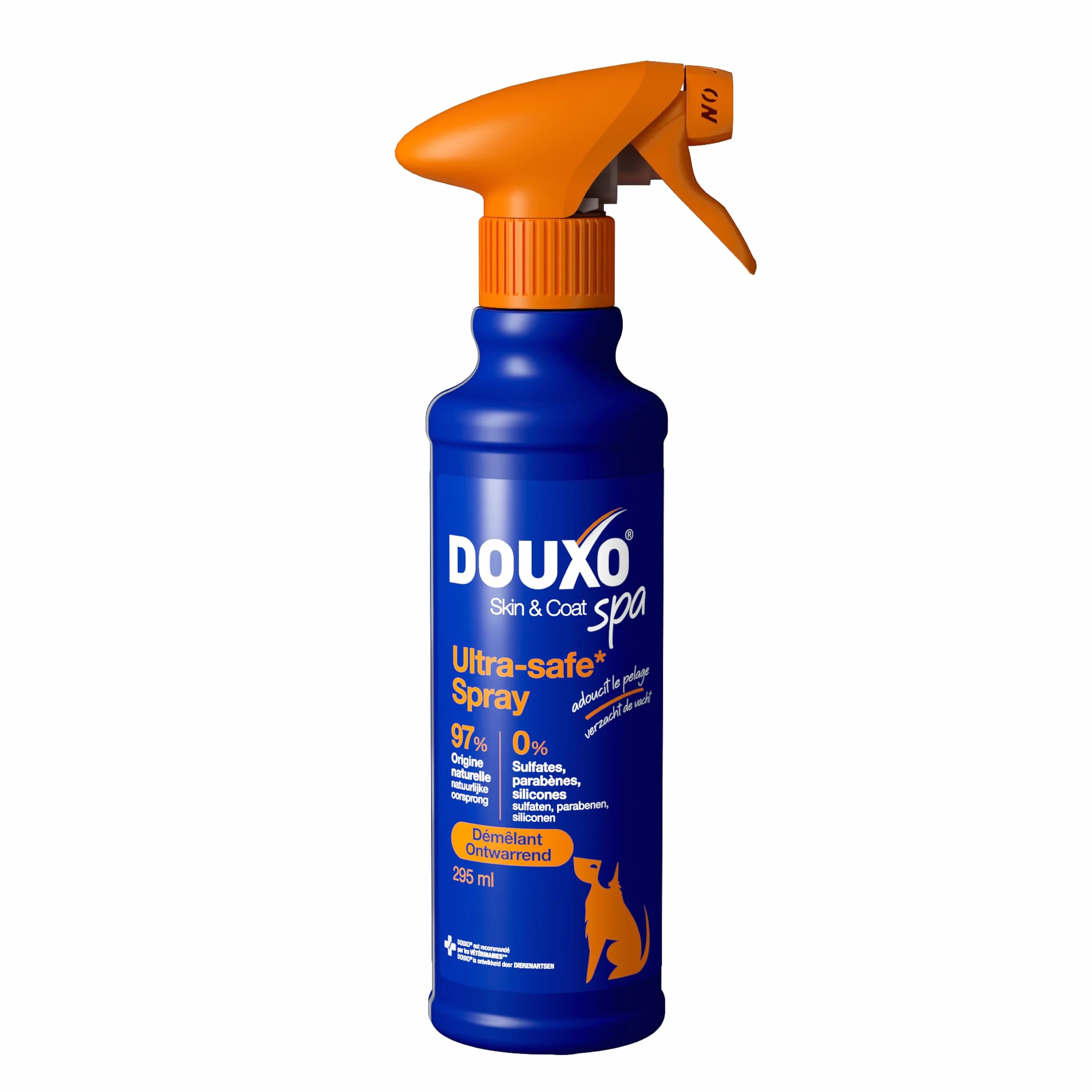 DOUXO Skin & Coat Spa - Ultra-Safe Spray démêlant pour Chiens, 340mL, démêle et nourrit Le Pelage en Toute sécurité, Laisse Le Pelage Doux, Soyeux et sans Noeuds, Formule respectueuse de la Peau.