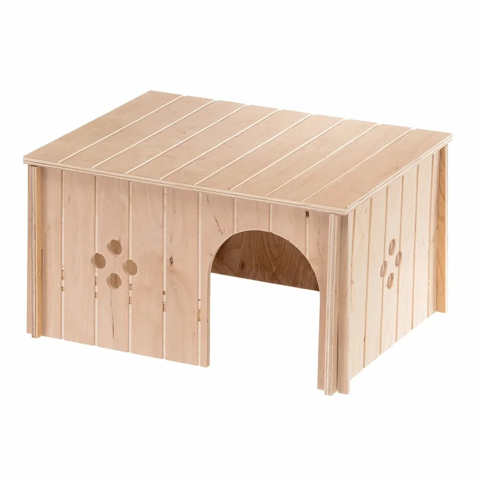 Ferplast Maison en Bois pour Lapins Cochons d'Inde Hamsters Sin 4647 FSC 37x27,7xH20 cm Taille XL
