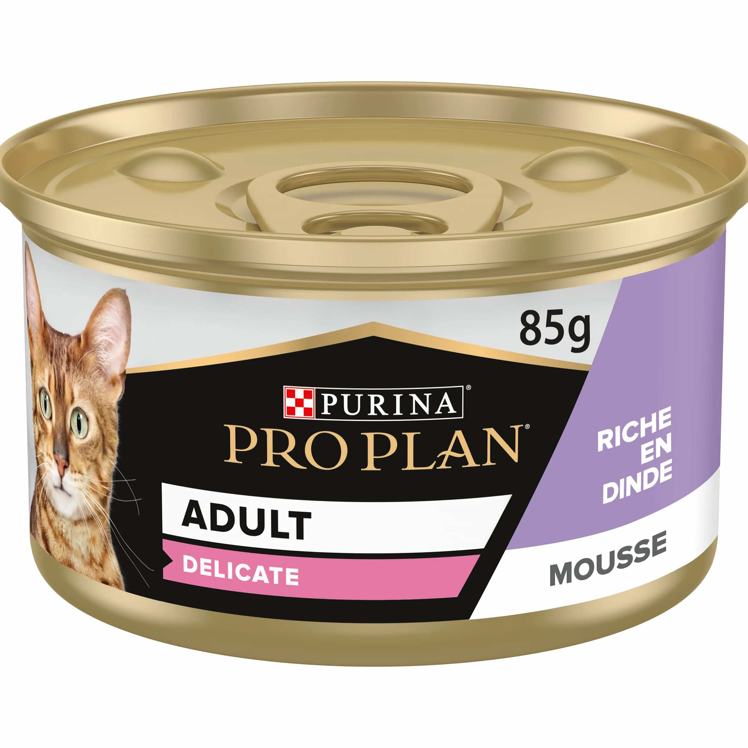 PURINA PRO PLAN DELICATE Aliment Complet pour Chat Adulte Mousse à la Dinde Lot de 24 x 85g