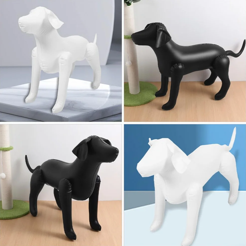 Happyyami Lot De 2 Mannequins Gonflables pour Chiens Debout 31.50x22.05x11.42 Pouces Présentoir Vêtements Animalerie
