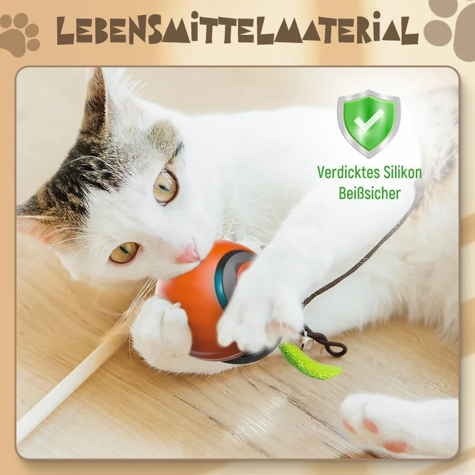 Catnat 2026 Jouet Interactif Speedy Tail pour Chat avec Queue en Peluche (Bleu)