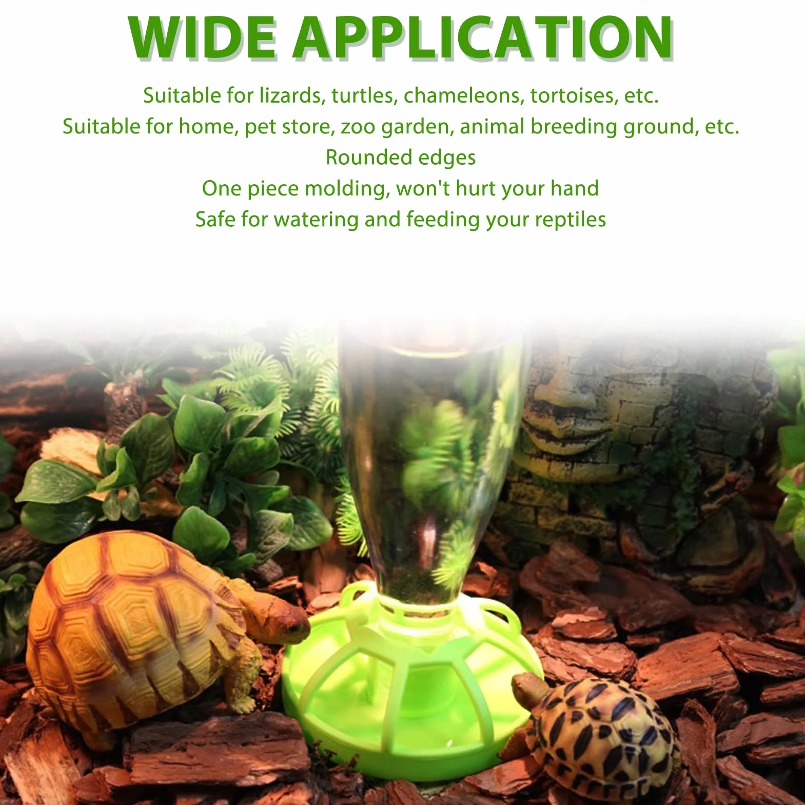 Distributeur d'eau pour Reptiles avec Bouteille, Mangeoire Automatique Abreuvoir Tortue (Grand)