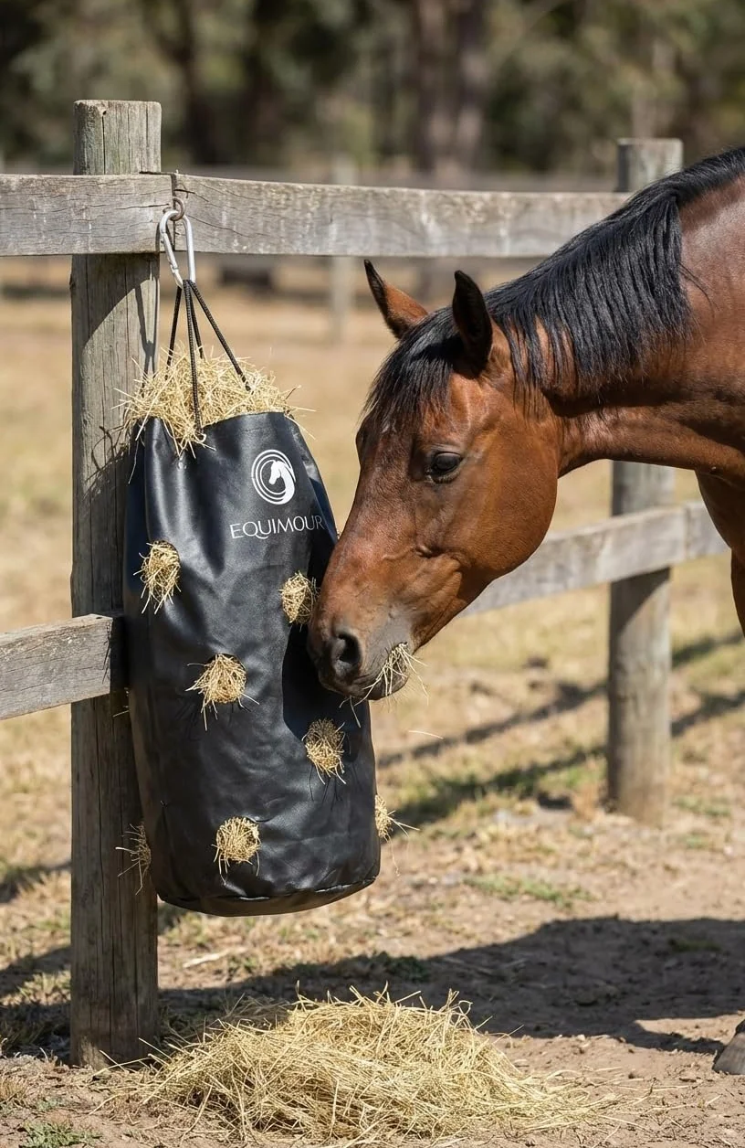 Hay Bag Sac à foin 195 l - Filet à foin pour chevaux Slow Feeder - Résistant aux intempéries