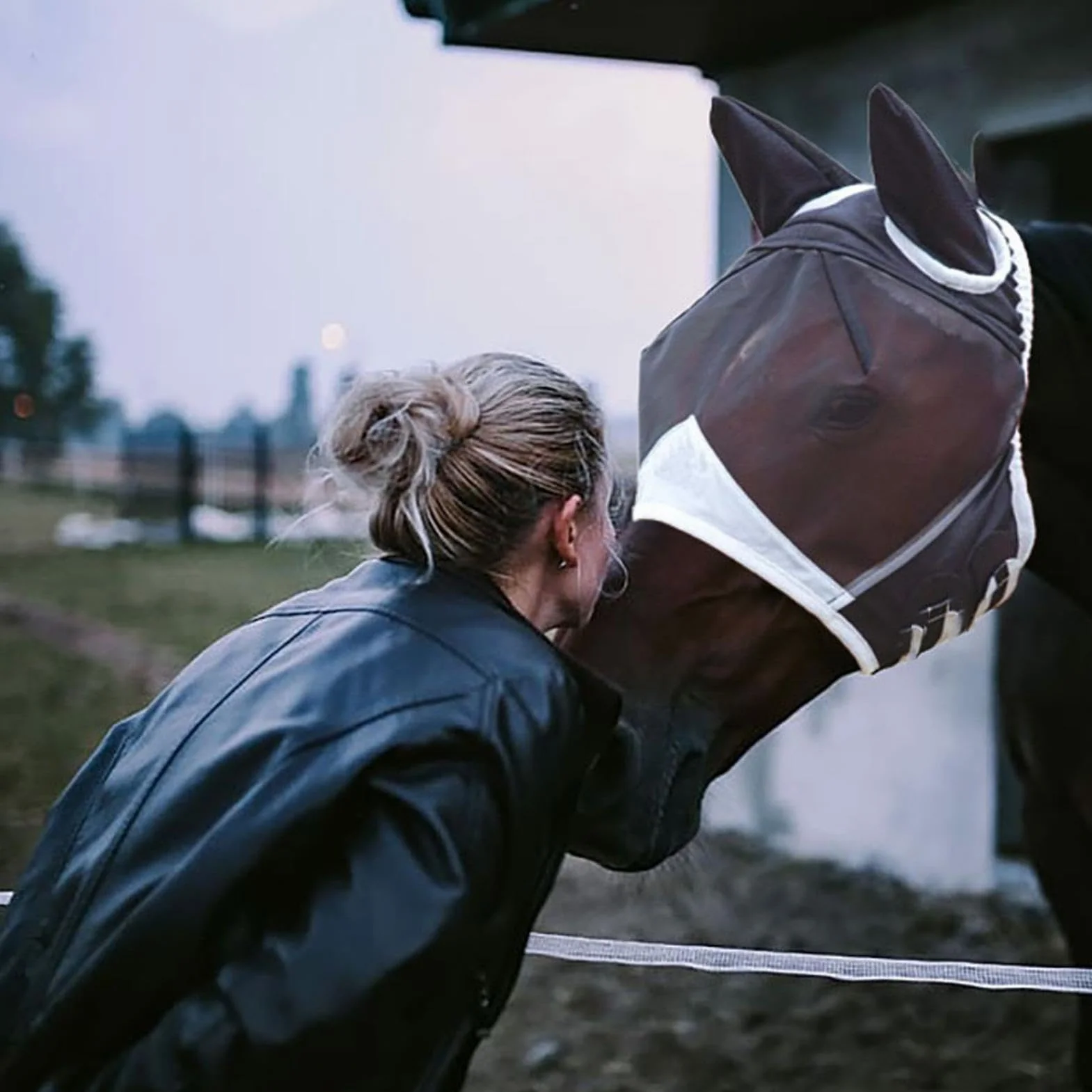 Masque Anti-moustiques pour Chevaux - Filet Respirant en avec Protection UV,Couvre-tête Demi-Visage avec Oreilles et Bandeau élastique - pour Bétail Vache Ferme Campagne Toutes Saisons