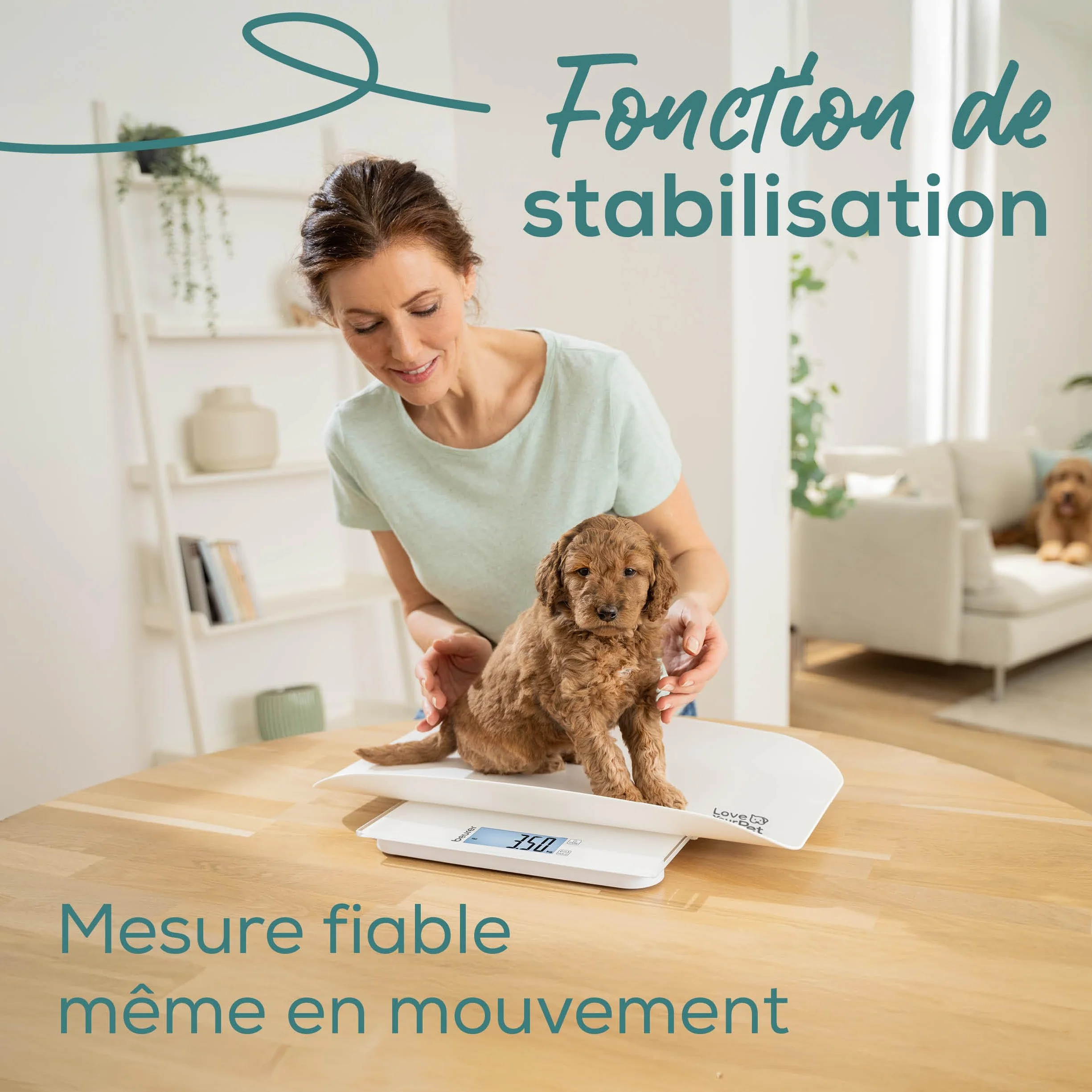 Beurer Love Your Pet Balance Polly pèse-personne 180 kg plateau amovible fonction Hold