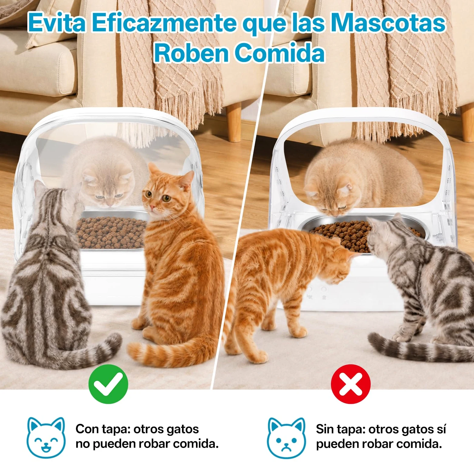 2 Packs Protection Arrière pour Distributeur Automatique de Nourriture à Puce électronique pour Animaux de Compagnie, empêchant Les Autres Animaux de Manger la Nourriture Qui se Trouve derrière