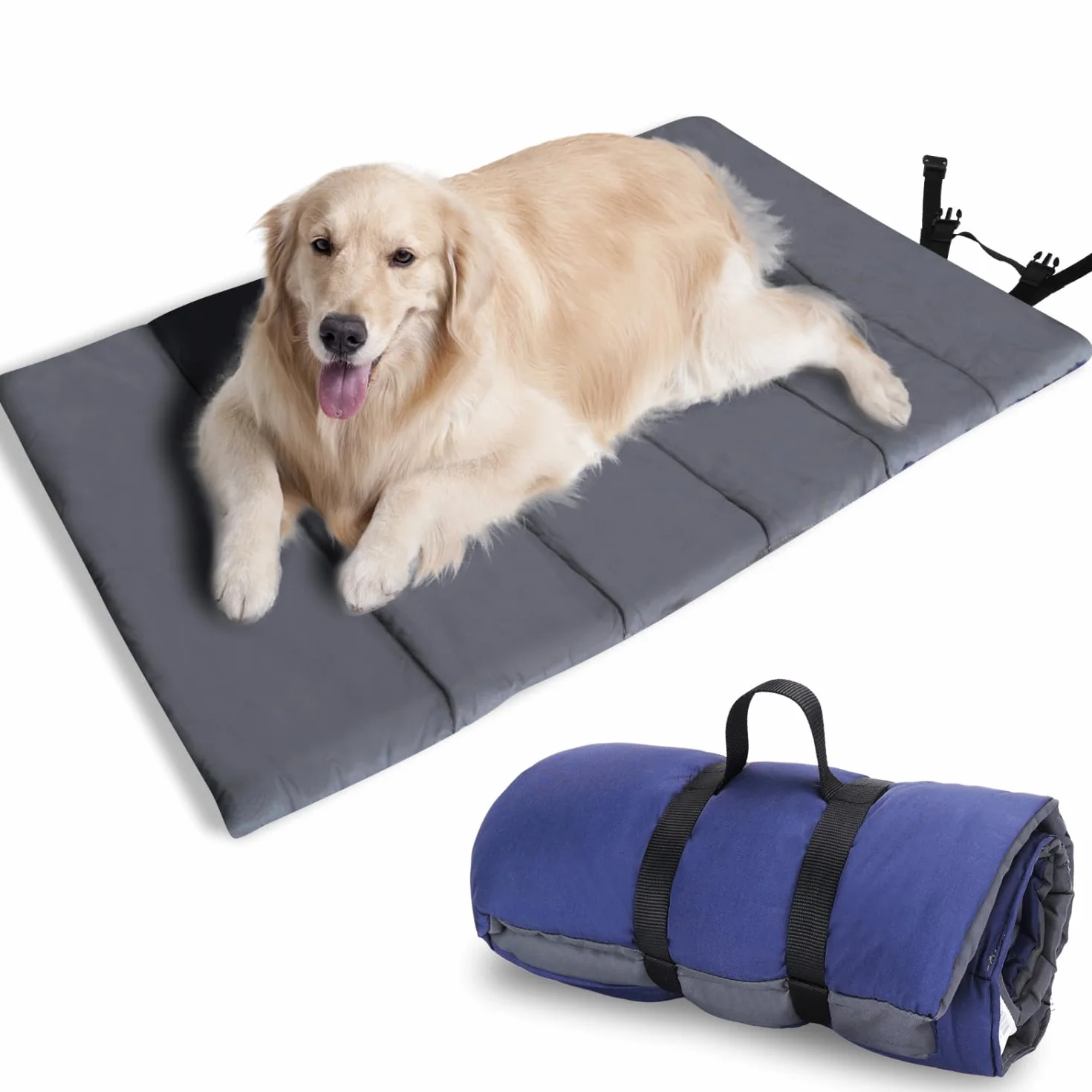 Nobleza Tapis Chien Grand Taille, Panier Pliable, Coussin Lavable, Lit Voyage Exterieur, Matelas Refroidissement, 110x68cm
