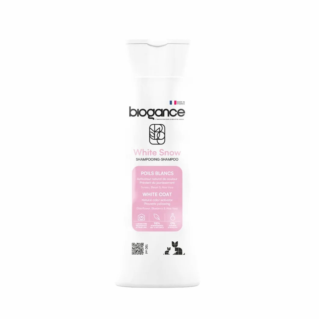 Biogance Shampooing Poils Blancs White Snow 150 ML pour Chat