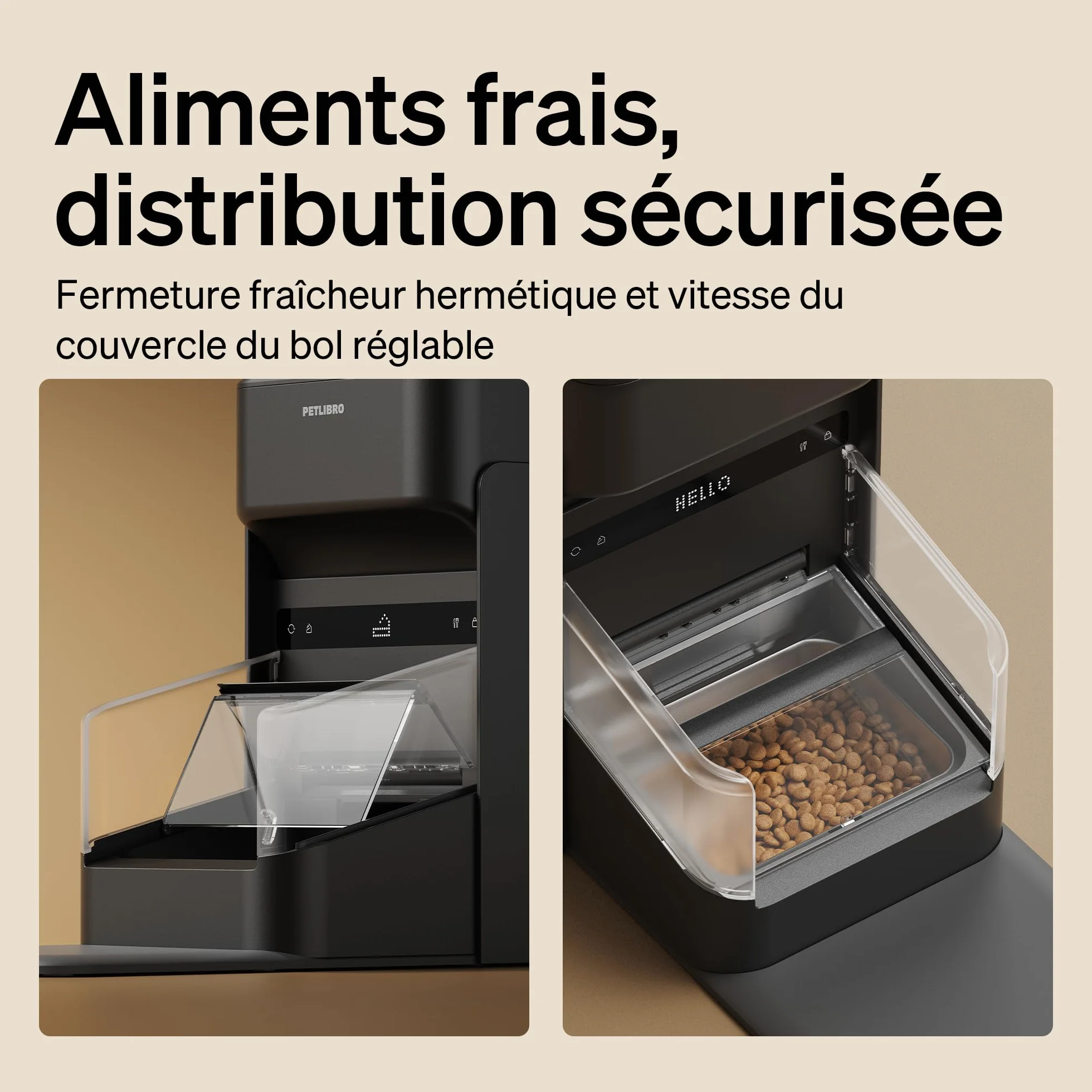 PETLIBRO Distributeur Automatique RFID Chat Wi-Fi 2,4/5 GHz Contrôle Application Reconnaissance Collier