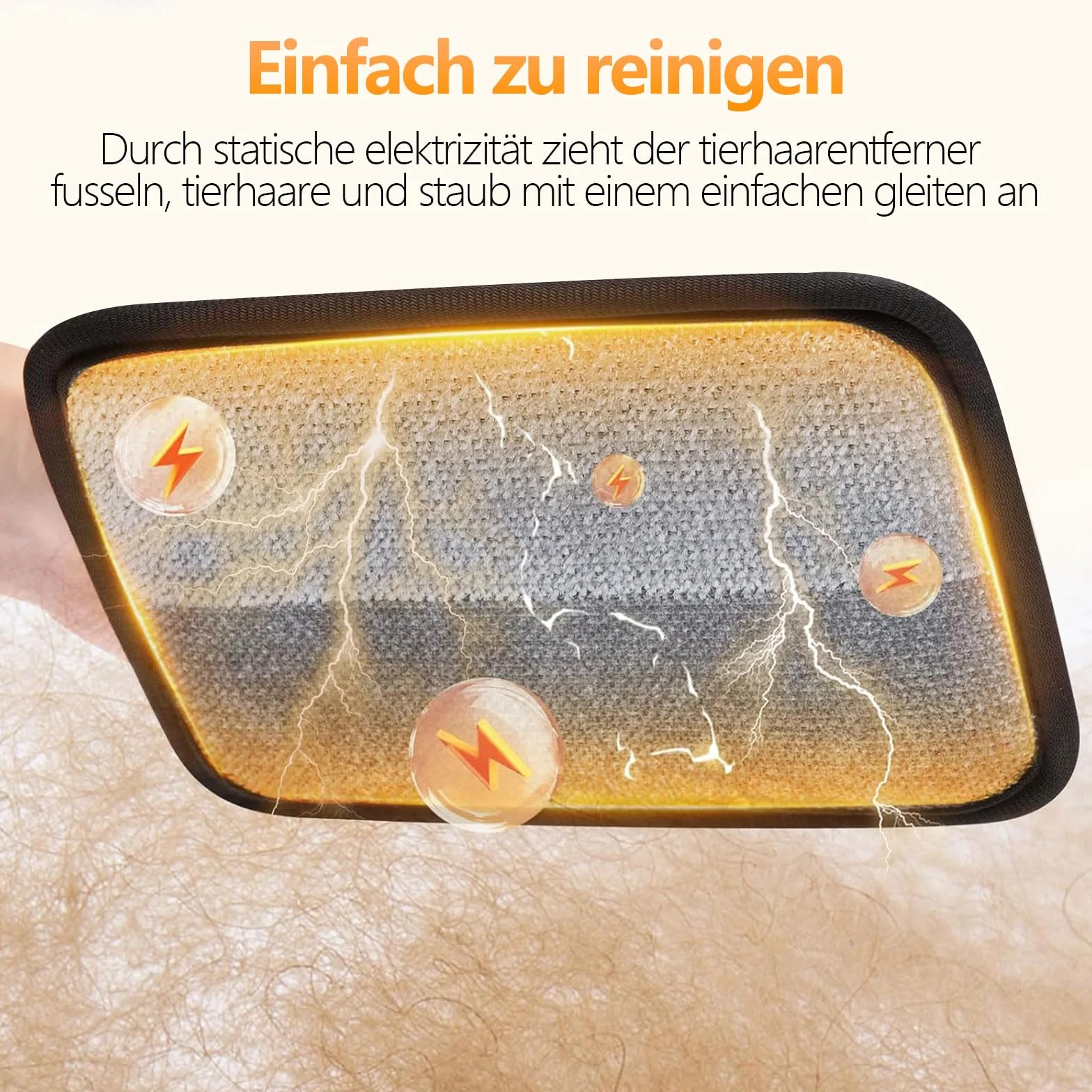 Gant Anti Poils Animaux Épaissi Électrostatique Anti Poil Chat Chien Réutilisable Écologique Bleu Foncé