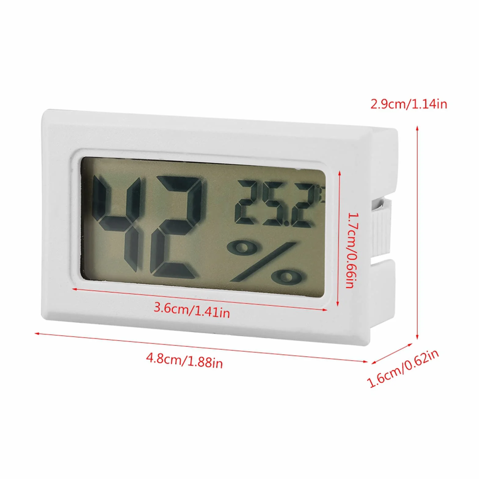 Mini Thermomètre Numérique Hygromètre avec Sonde Externe, Moniteur LCD Numérique Intérieur Extérieur Température Humidité Mètre Jauge pour Reptiles Terrarium Animal de Compagnie