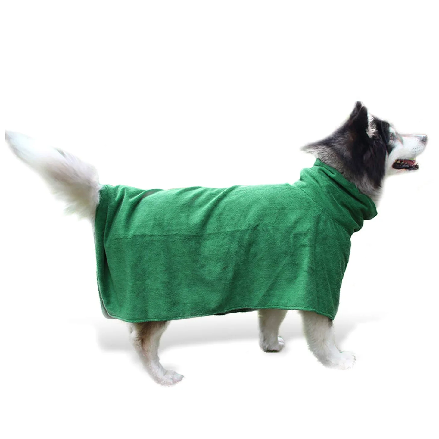 PETCUTE Peignoir Serviette de Bain pour Chien Microfibre Peignoir pour Chien Grand Petit Séchage Rapide avec bandoulière réglable