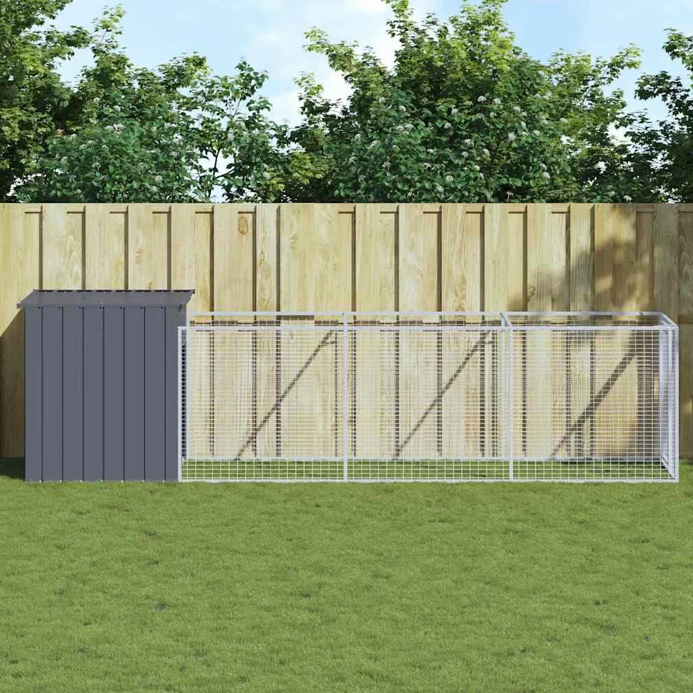 Niche pour chien anthracite 110x405x110 cm