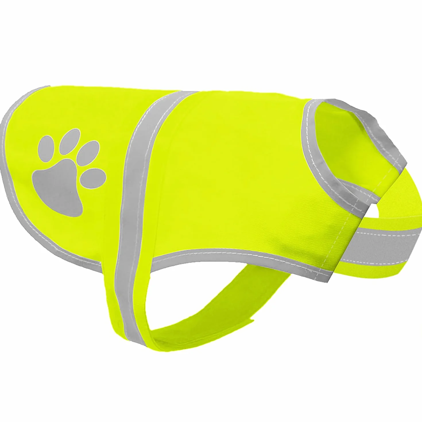 Voarge Gilet de Sécurité Réfléchissant pour Chien Haute Visibilité Veste Jaune L